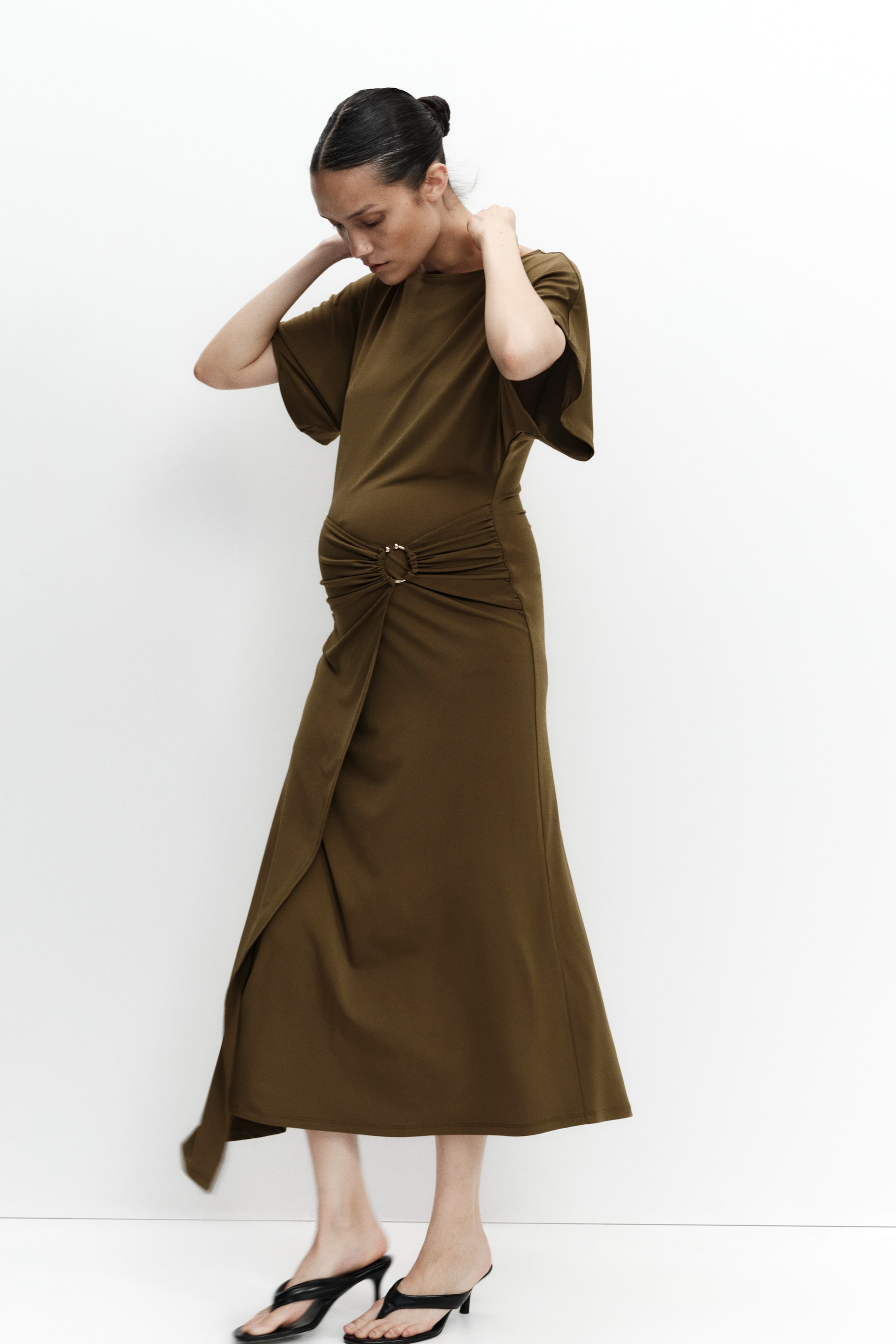 MAMA Wrap-Detail Dress