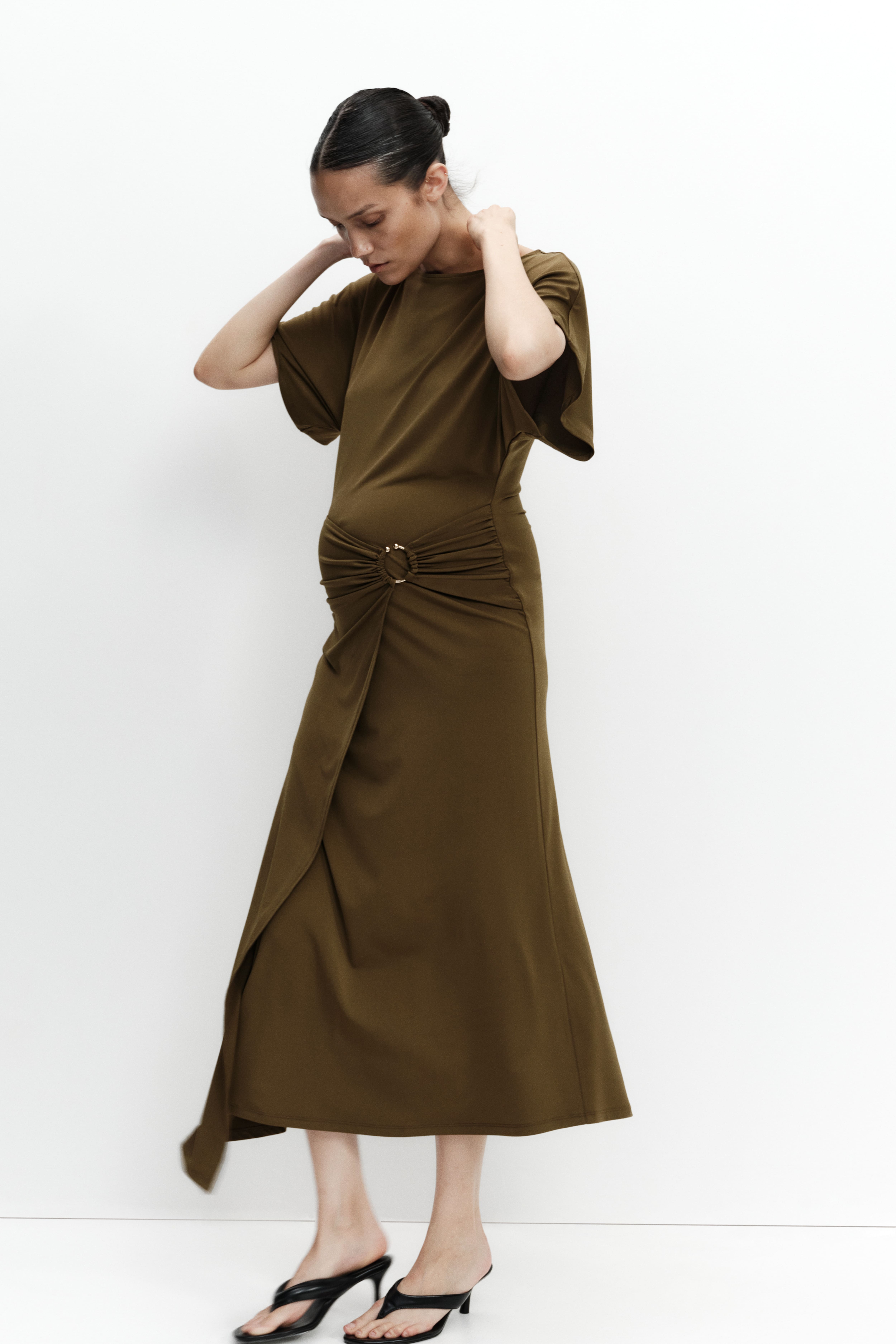 MAMA Wrap-Detail Dress