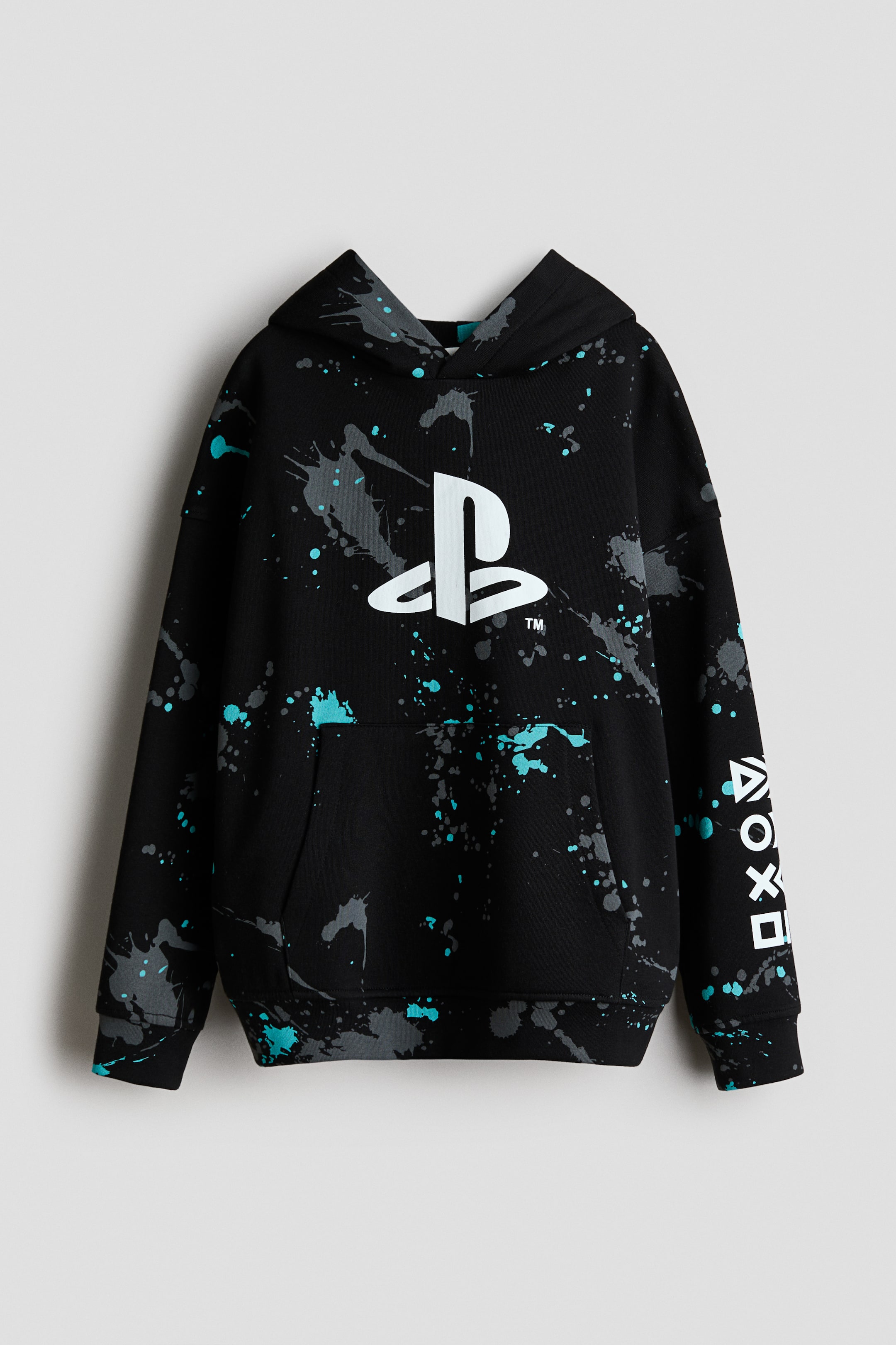 Grösseres Bild ansehen: Hoodie mit Print - Schwarz/PlayStation - KINDER | H&M CH 1