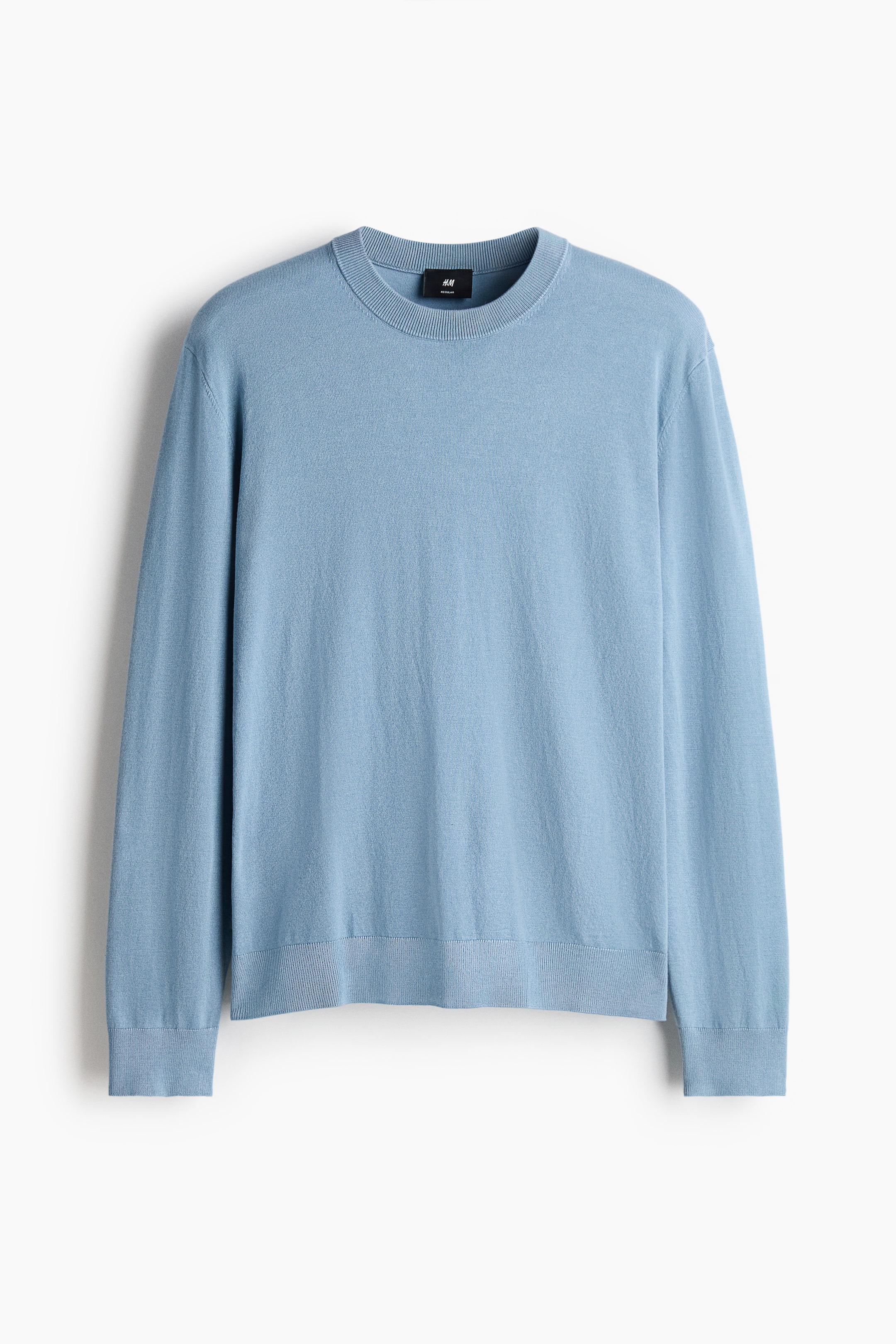 View larger image: Regular Fit Fine-knit jumper - Dusty blue - Men | H&M IN 1