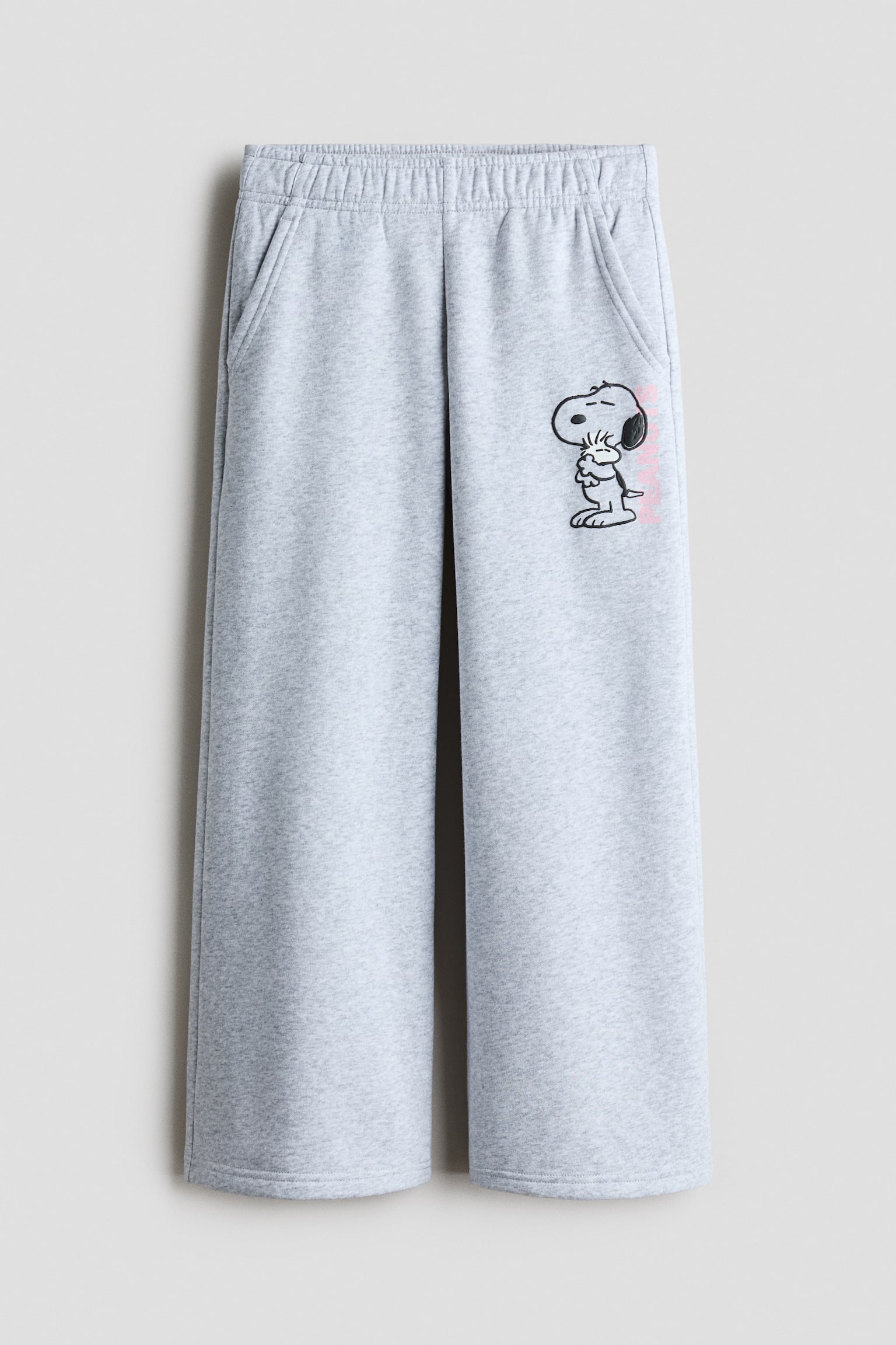 Sweatpant Joggers with Printed Motif - Light gray melange/Snoopy - 1