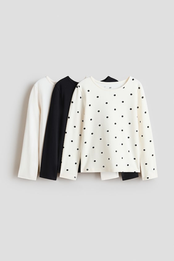 Детские топы H&M 3-Pack Cotton Tops