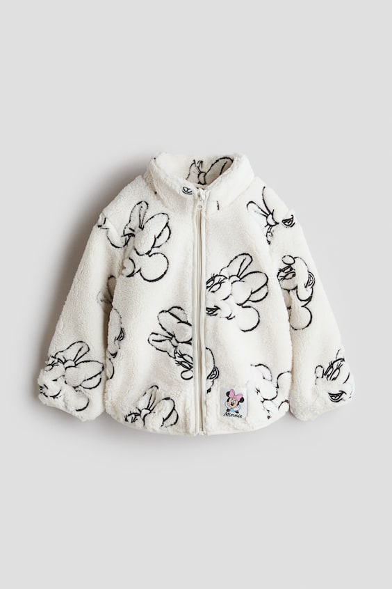 Детские куртки H&M Embroidered-Motif Teddy Fleece Jacket