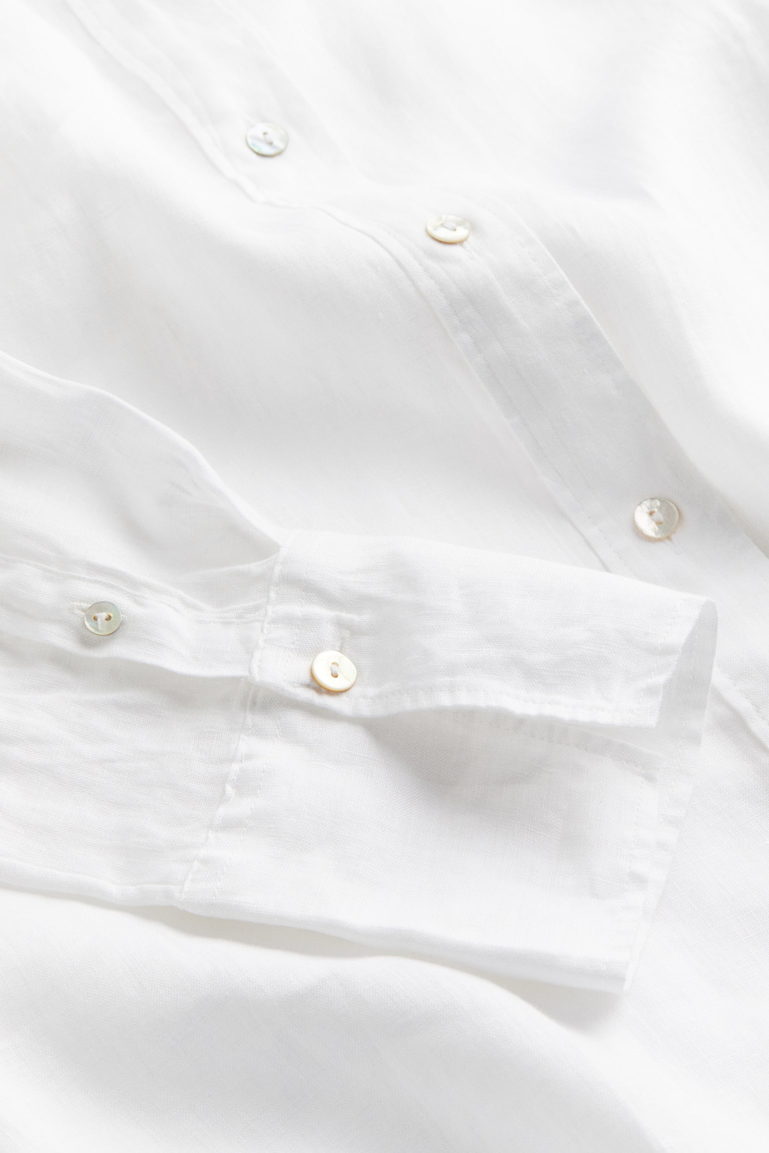 Linen Shirt - White/Cream/Pinstripe/Pale yellow/Grey marle - 3