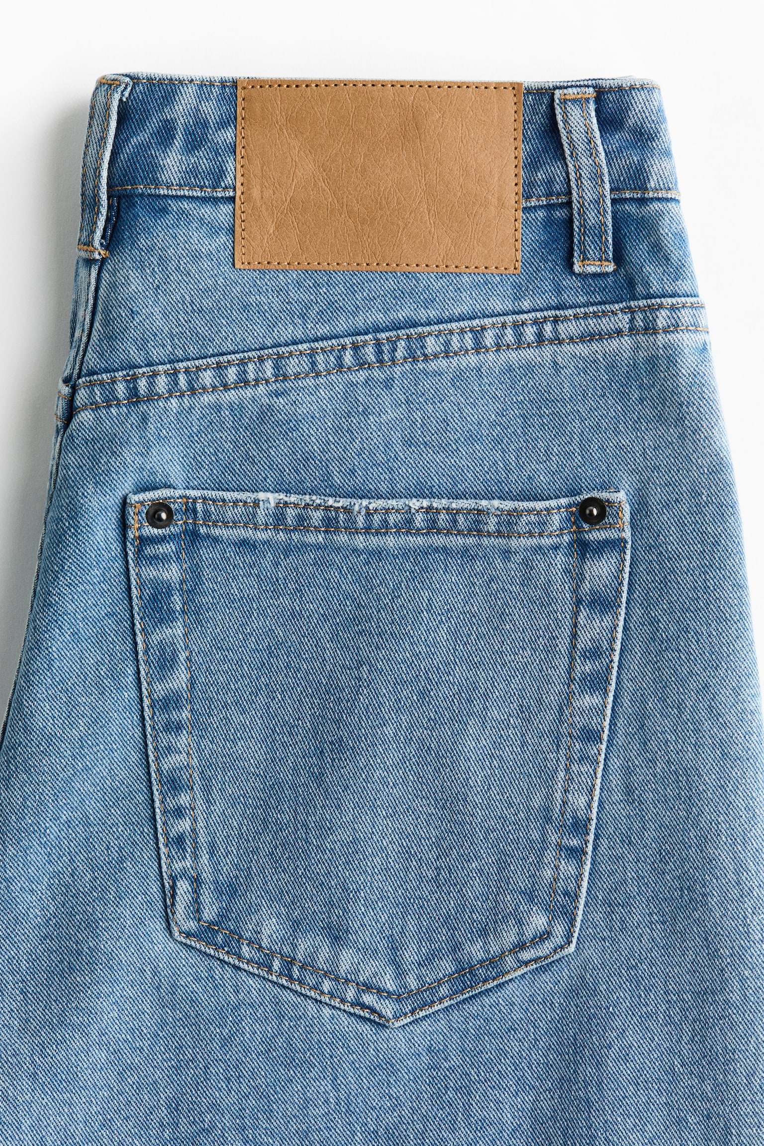 Женские джинсы H&M Straight Regular Waist, цвет: Джинсовый синий — фото 7
