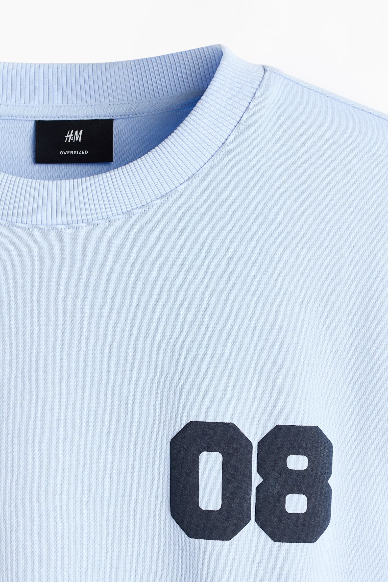 טישירט עם הדפס Oversized Fit - תכלת/Sports Archives/קרם/Phys.Ed - 4