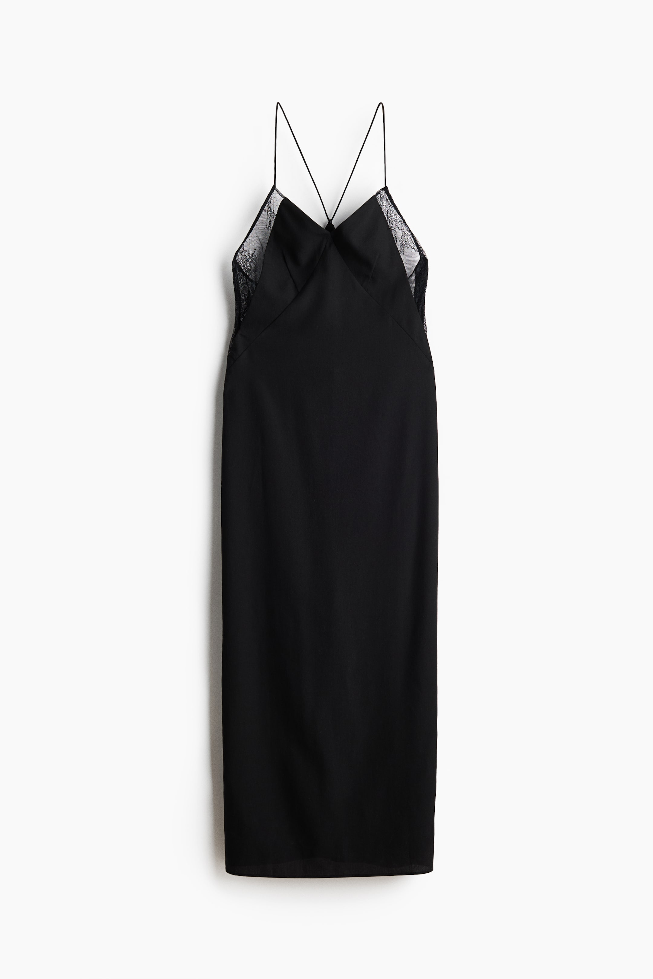 Slip Dress with Lace Inset