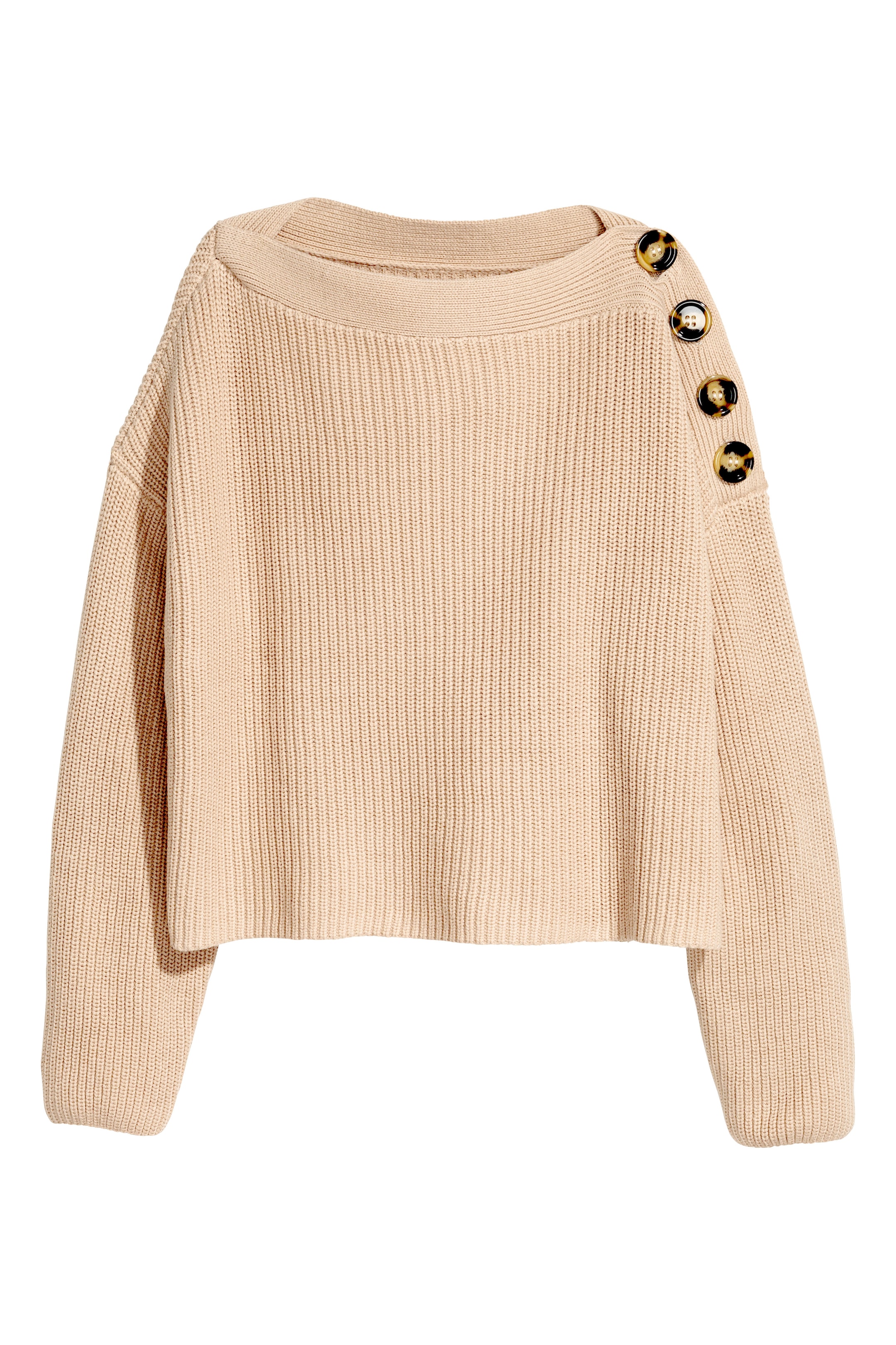 View larger image: Boatneck jumper - Light beige - Ladies | H&M GB 1