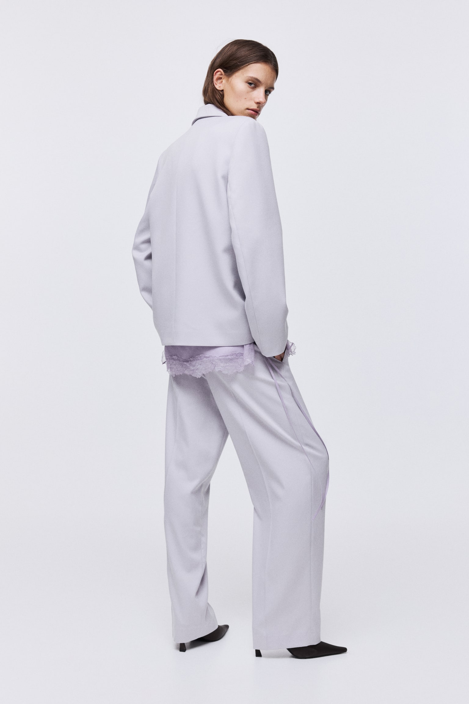 Dupla mellrészű blézer - Orgonalila - 5