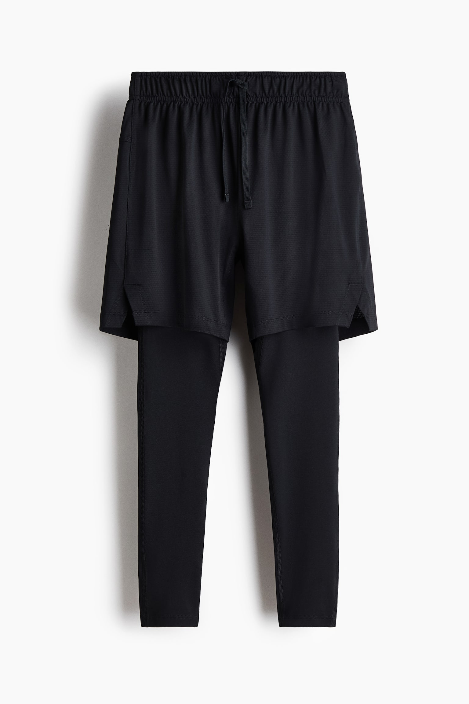 Layered football tights with DryMove™ - Black - 1