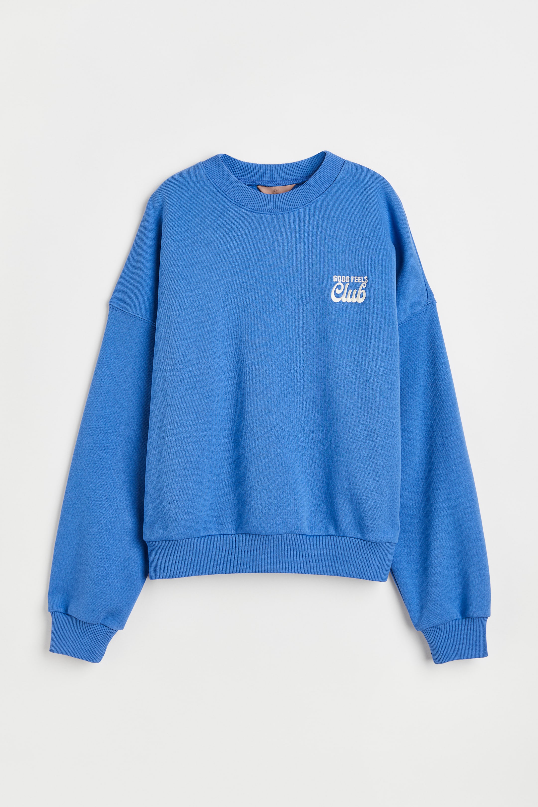 Sweatshirt - Rundausschnitt - Langarm - Knallblau/Good Feels Club 