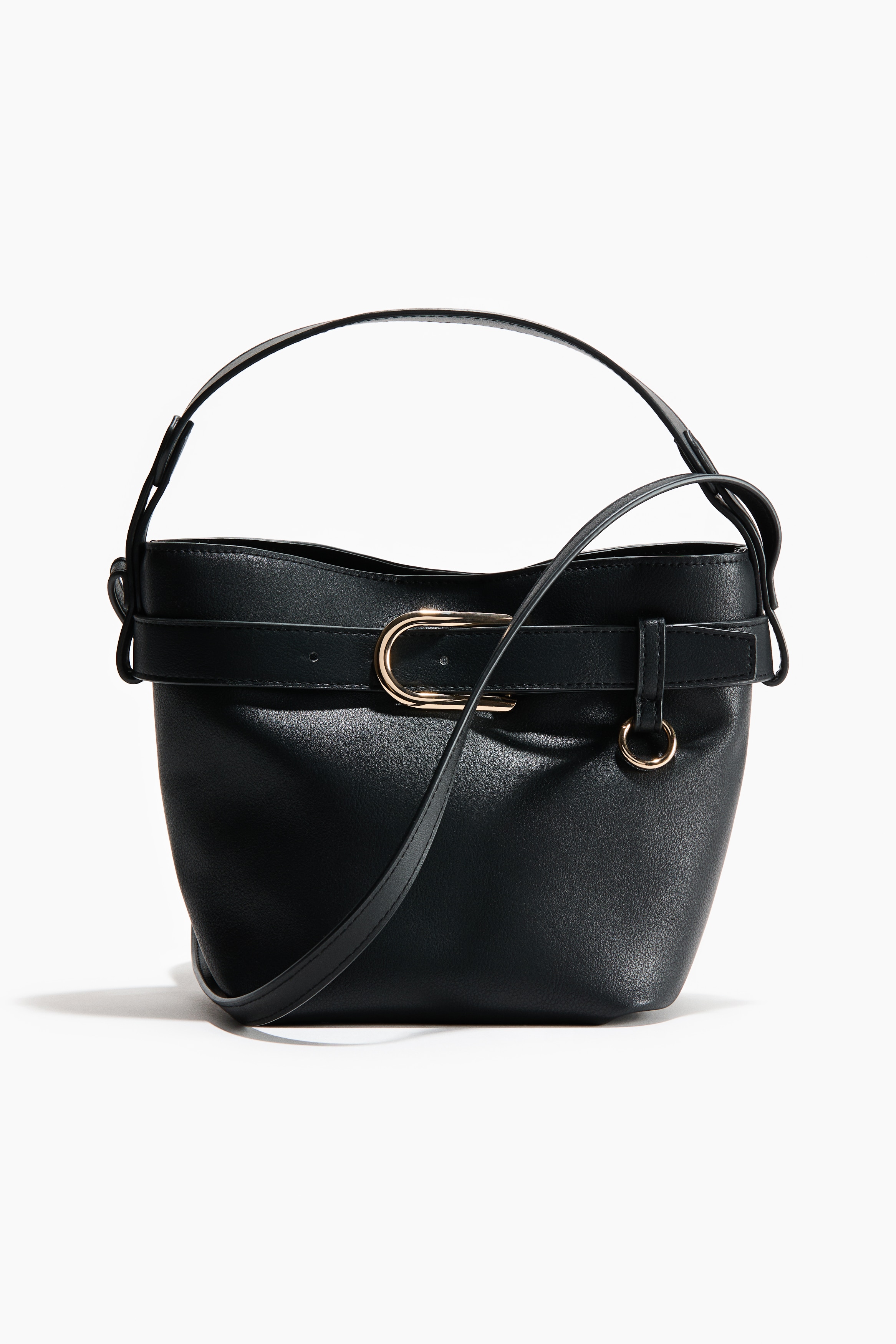 Crossbody Bucket Bag - Black