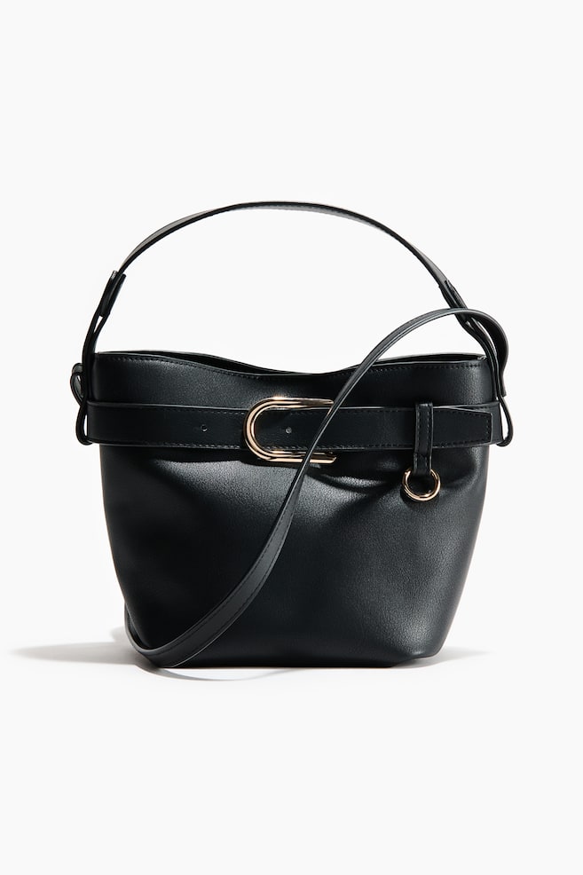Crossbody bucket bag - Black - 1