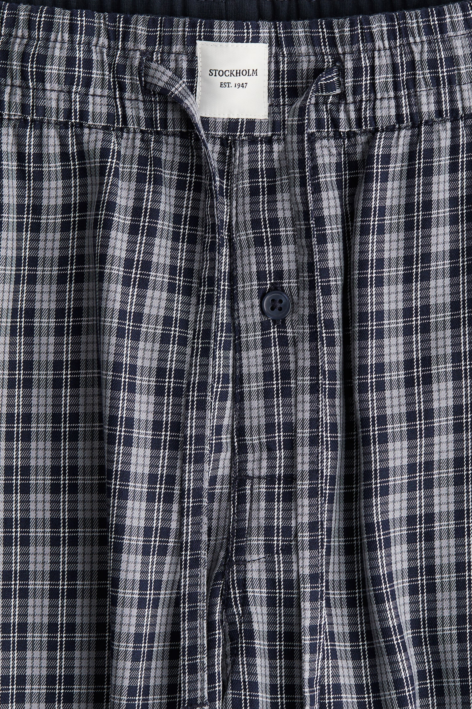 Lyocell-blend pyjama bottoms - Dark grey/Checked/Light grey/Checked - 6