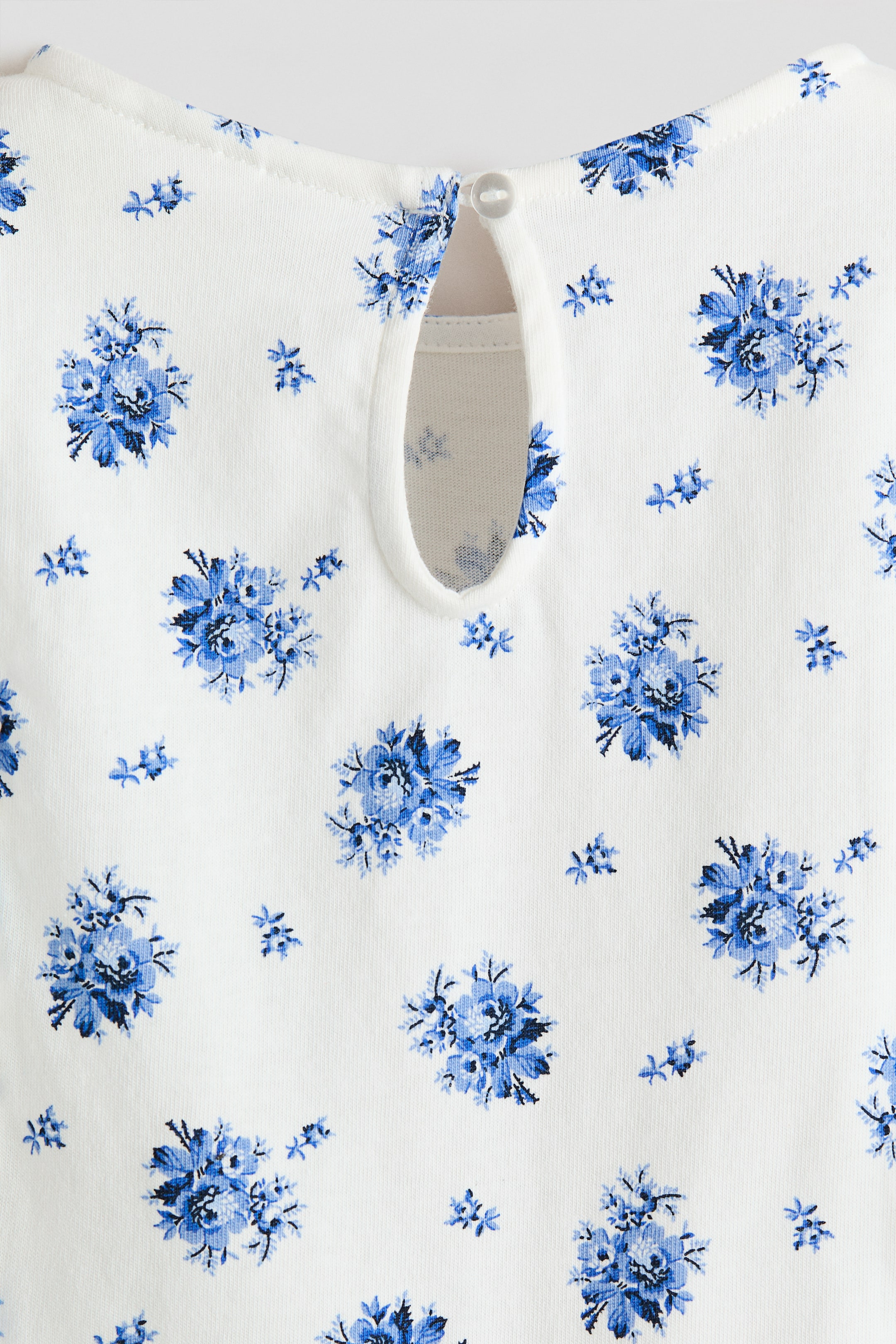 Flounce-Trimmed Cotton Top