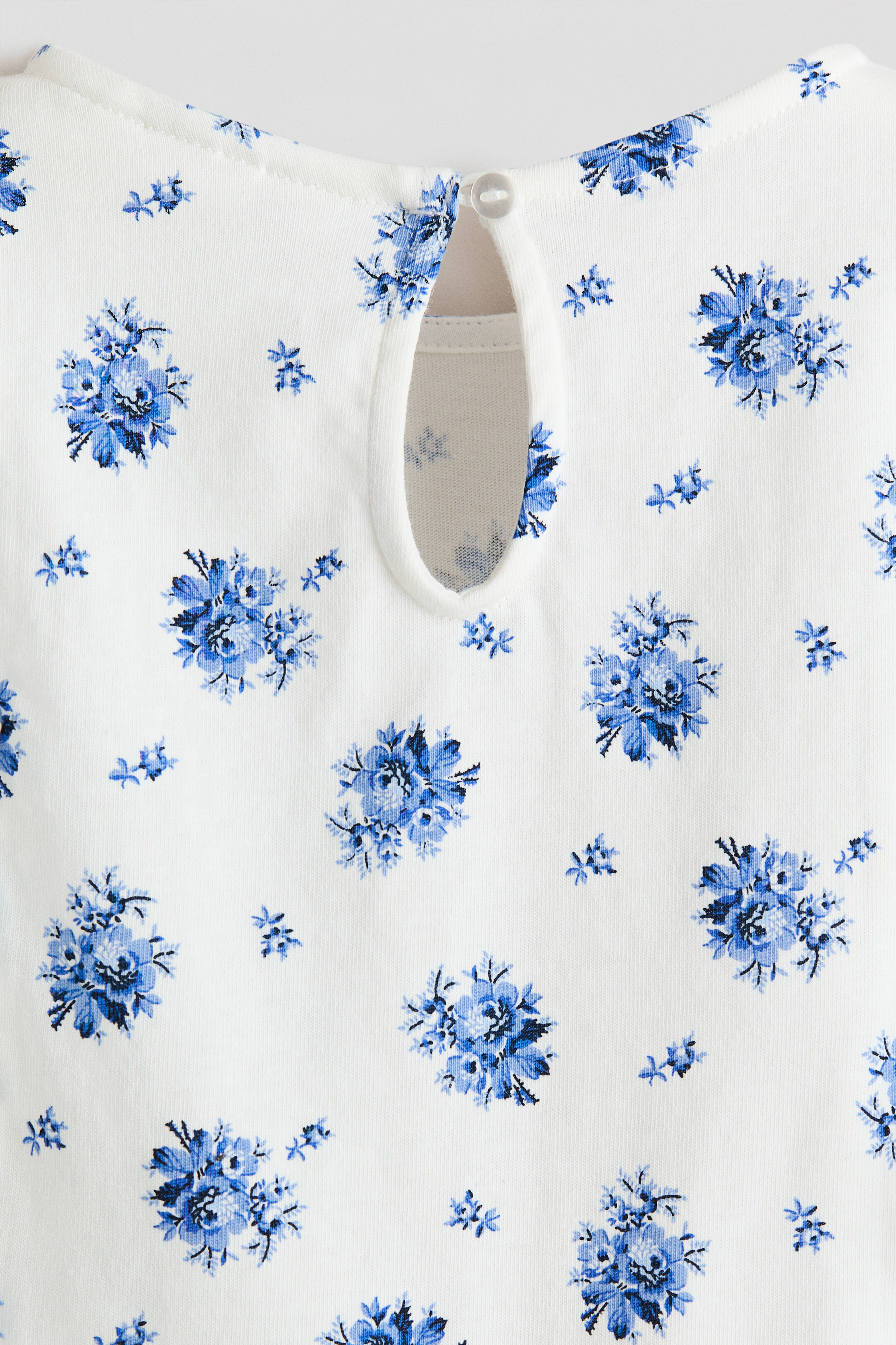 Flounce-Trimmed Cotton Top