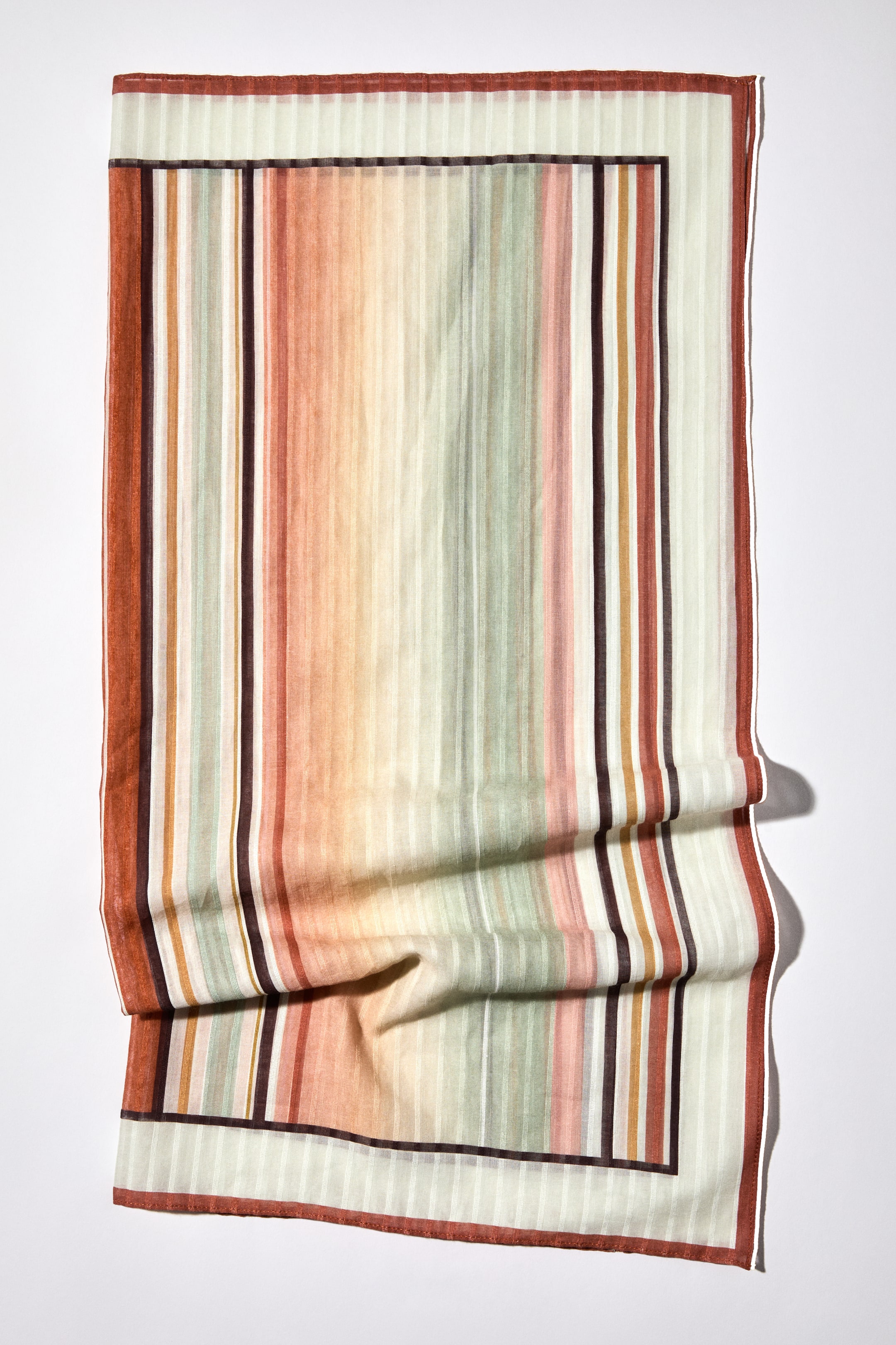 Visa större bild: Mönstrad bomullsscarf - Persikorosa/Aprikos - DAM | H&M FI 1