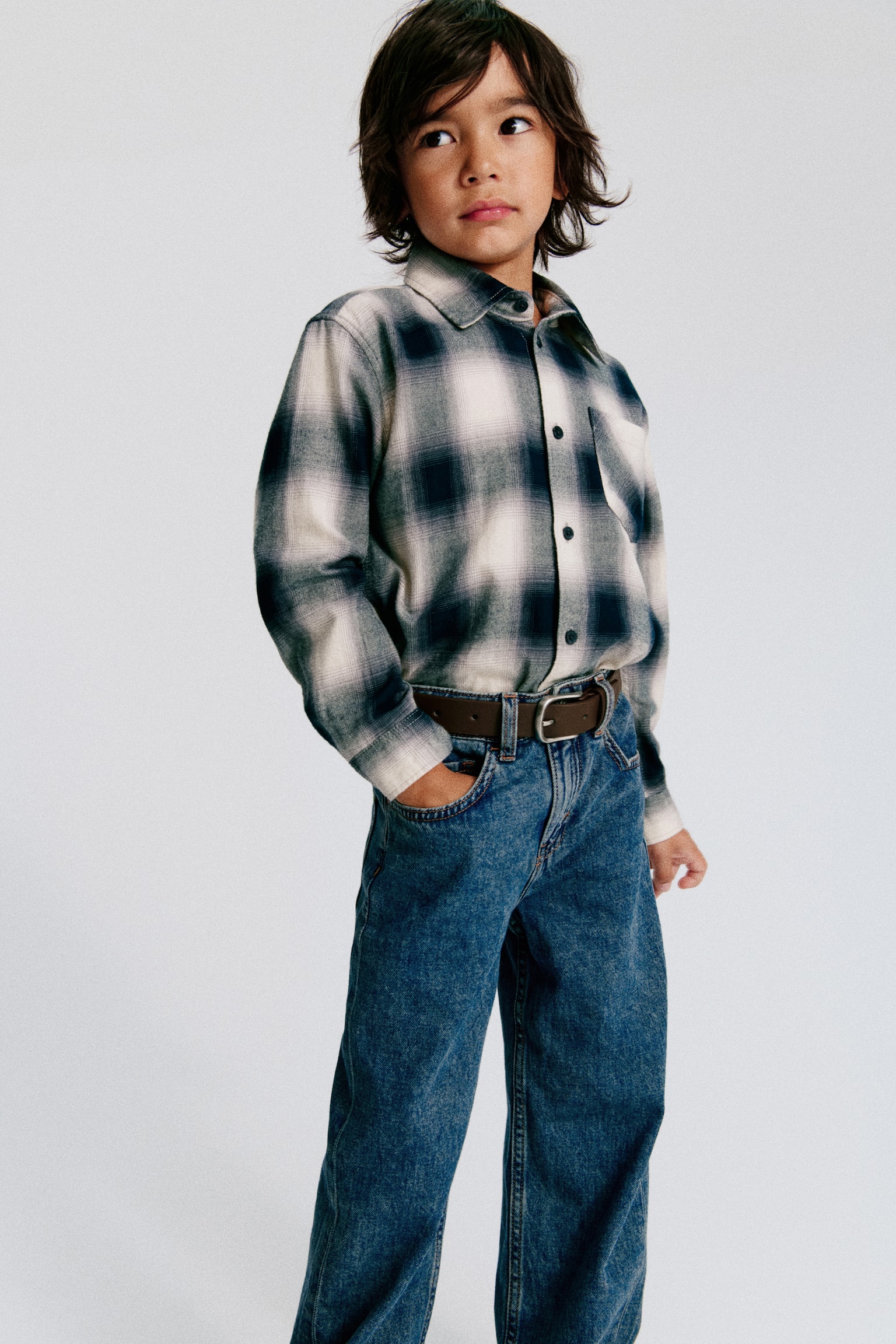 Baggy Fit Jeans - Dark denim blue/Denim gray/Light denim blue - 1