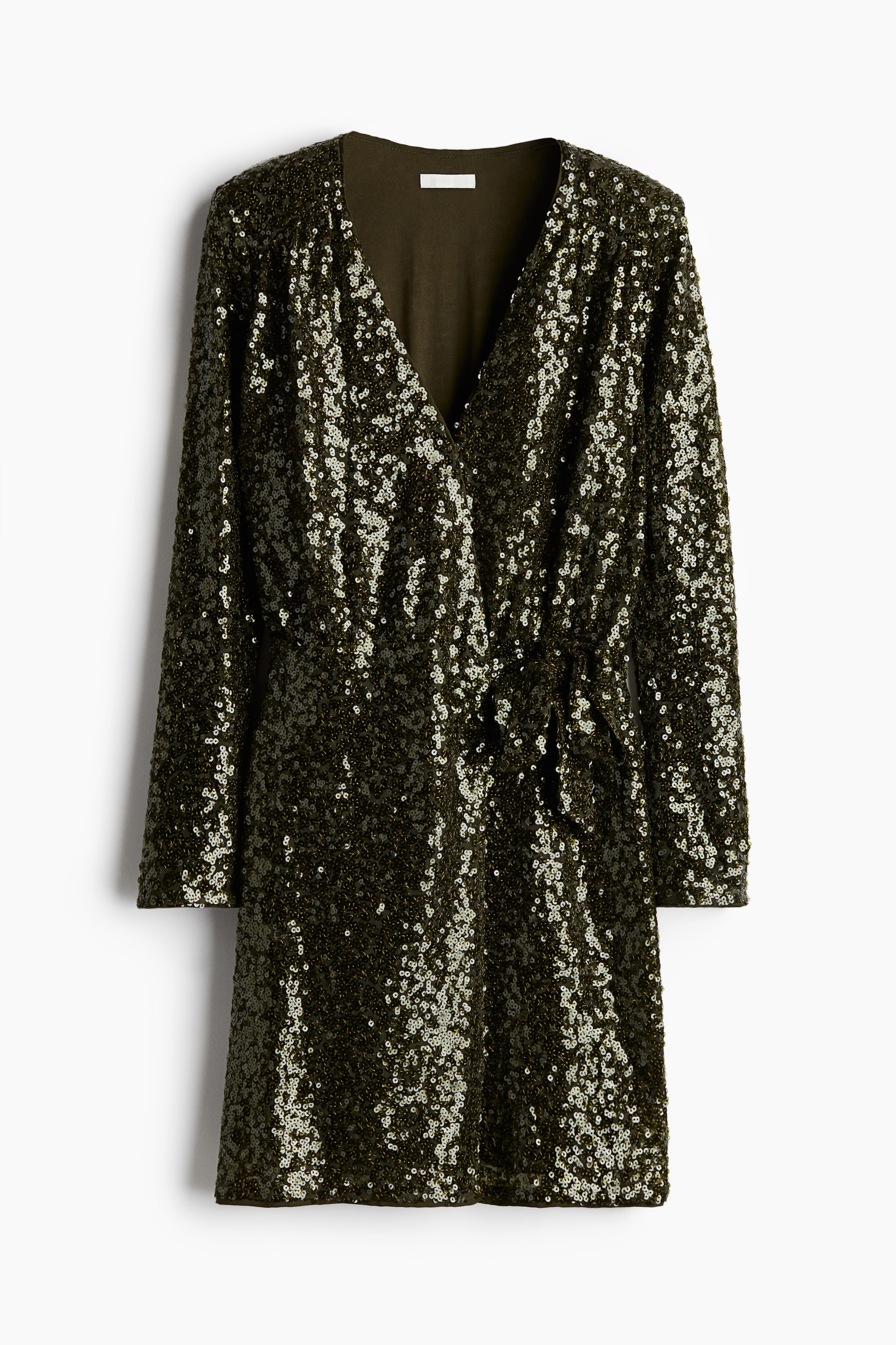 Sequined Wrap Dress