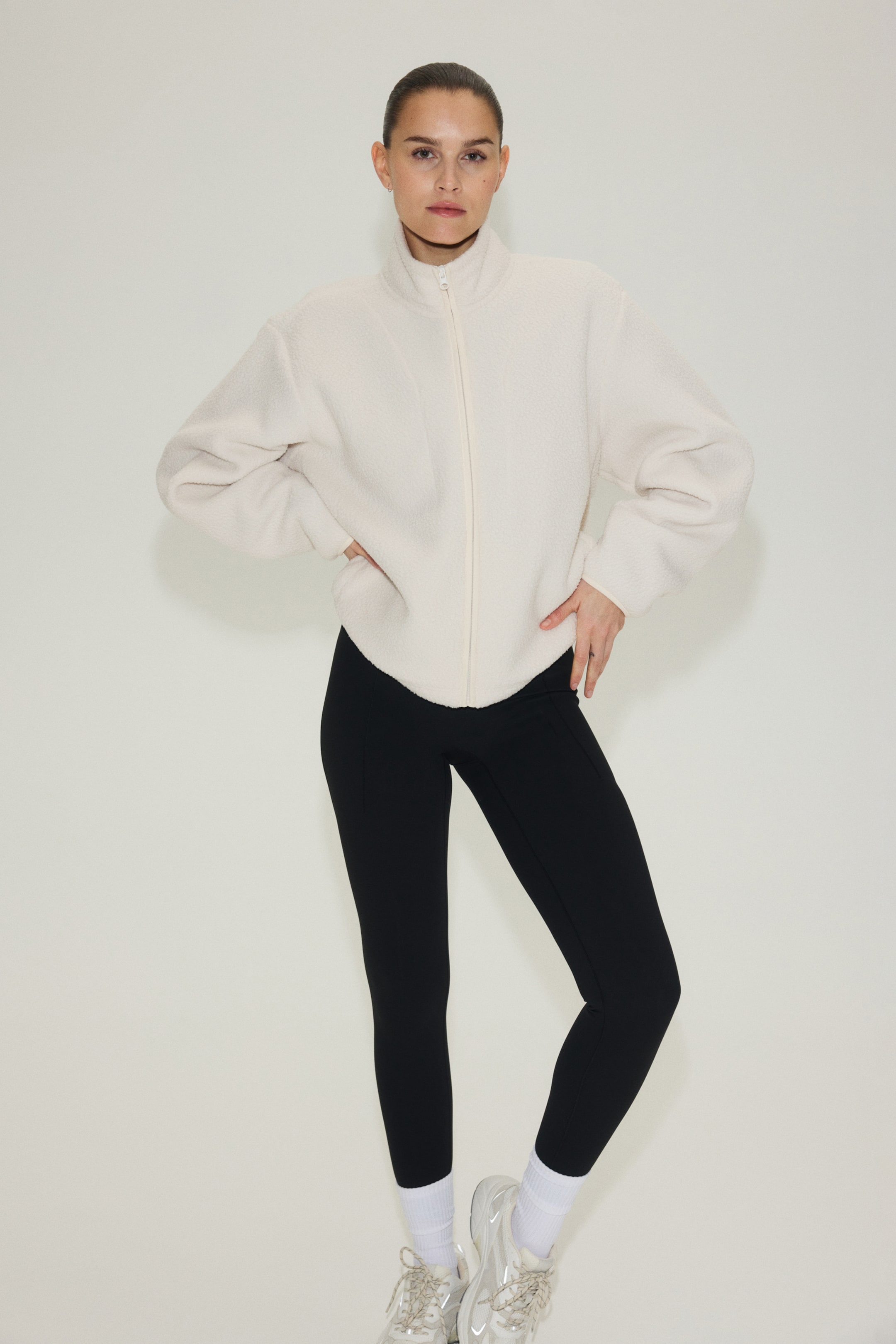 View larger image: Teddy sports jacket - Ivory - Ladies | H&M 1