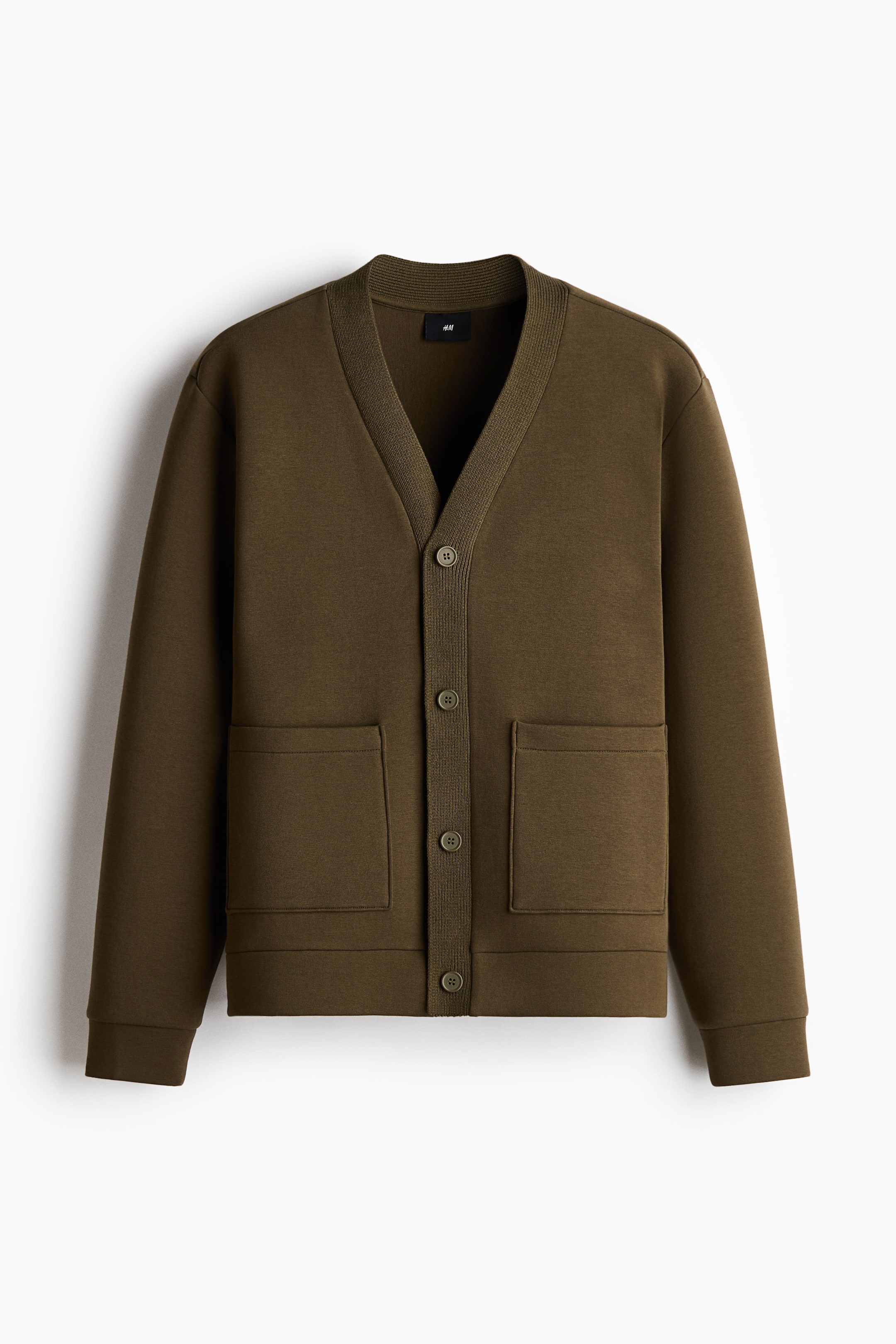 Xem ảnh lớn hơn: Áo cardigan Loose Fit - Màu xanh kaki đậm - Men | H&M VN 5