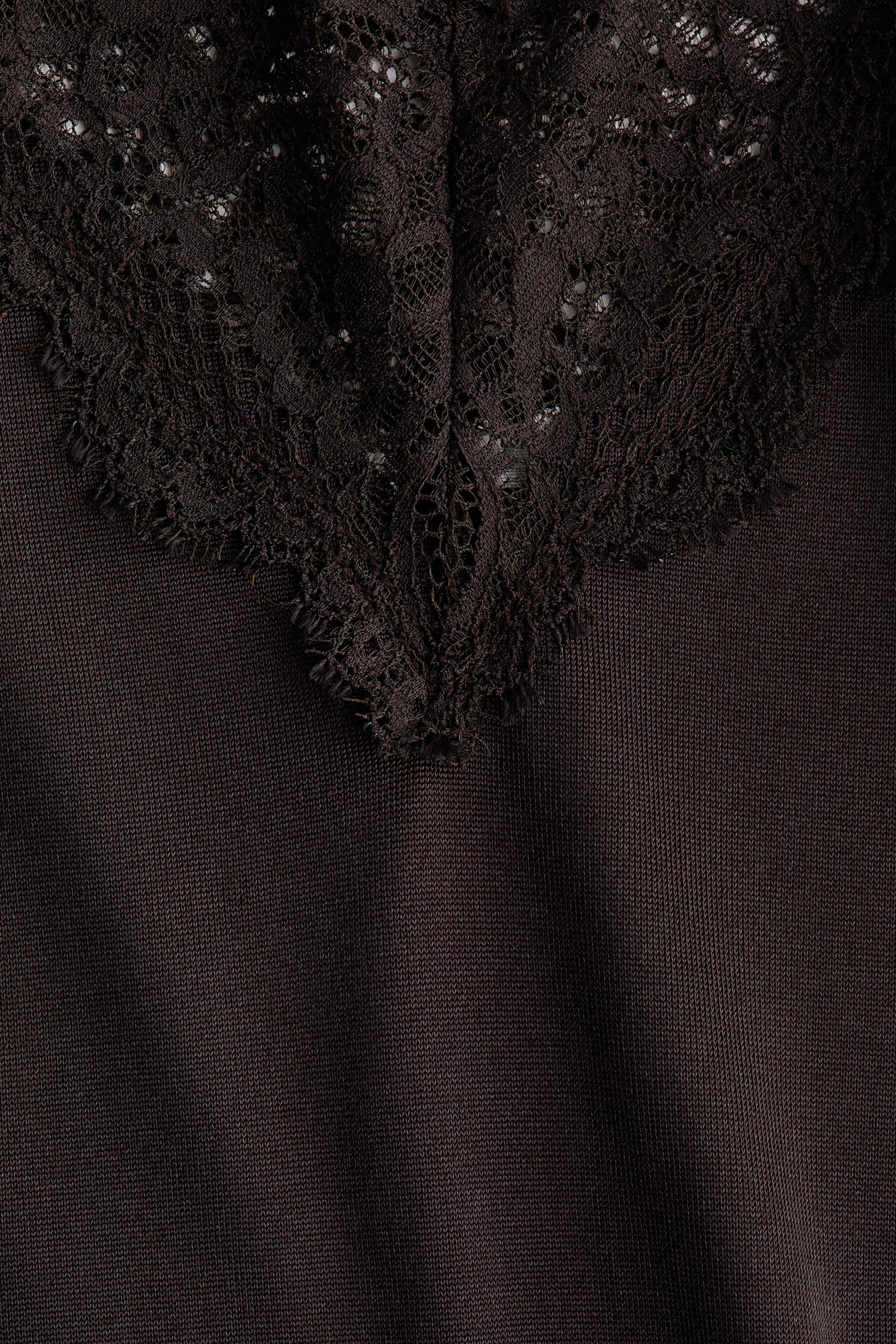 Büyük resmi görüntüle: Dantel Şeritli ve Askılı Üst - Dark brown - KADIN | H&M TR 2