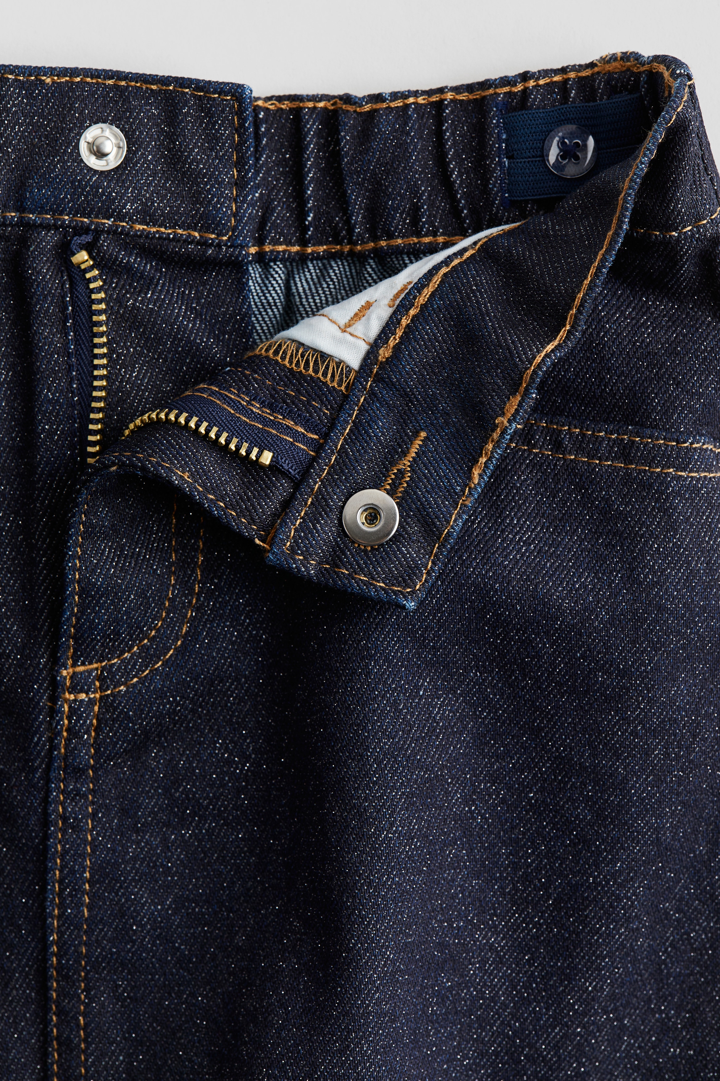 Shimmery Denim Skirt - Dark denim blue - Kids | H&M US