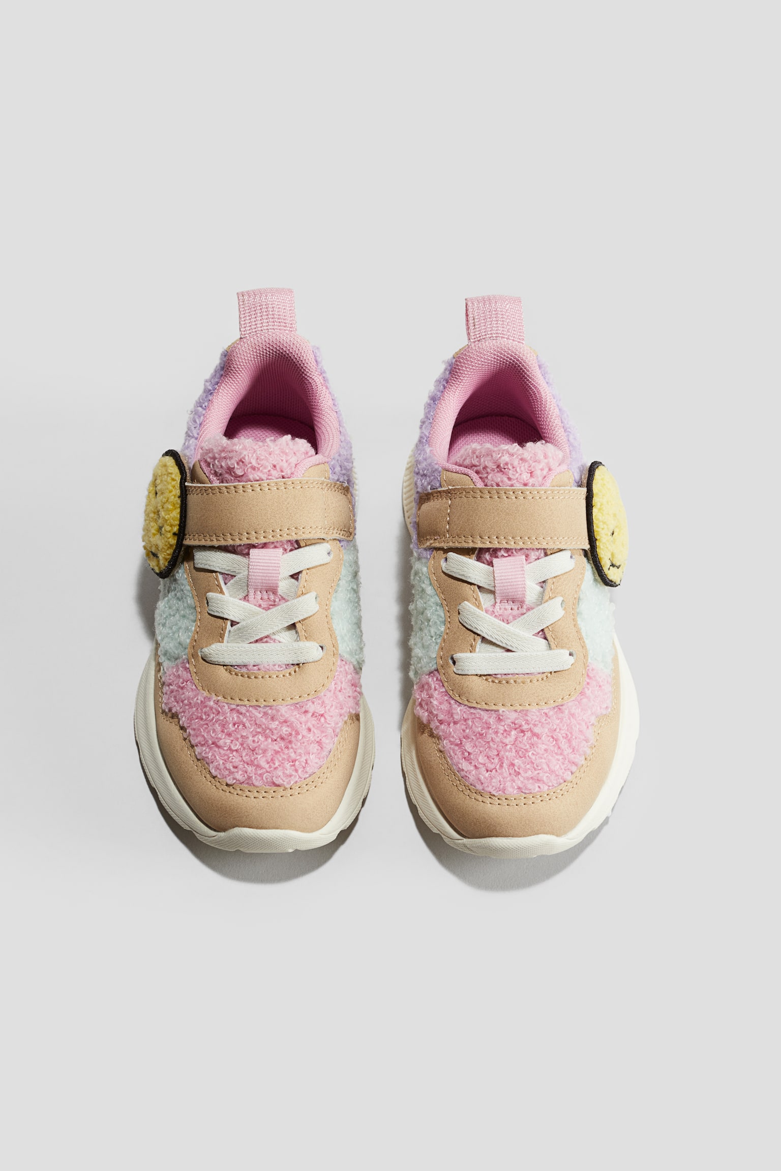 Fluffy trainers - Beige/Block-coloured - 3