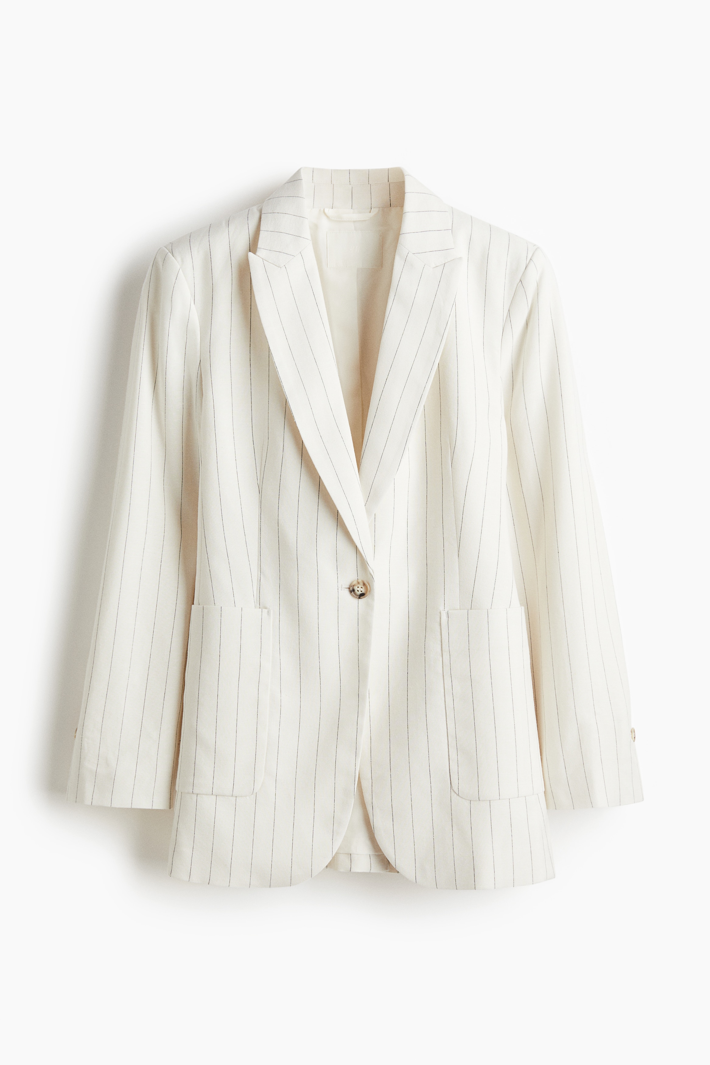 H & M - Taillierter Blazer - Weiß - Damen