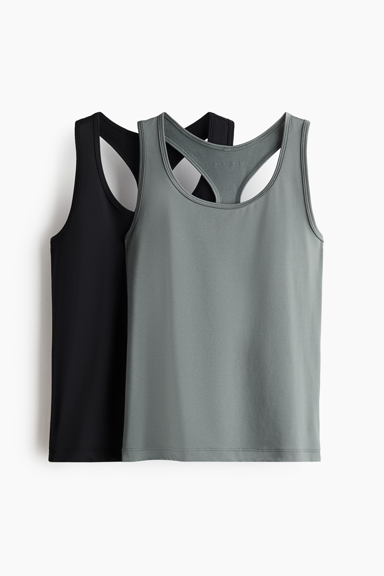 2er-Pack Sport-Tanktops mit DryMove™ - Grau/Schwarz/Weiß/Dunkelgrau