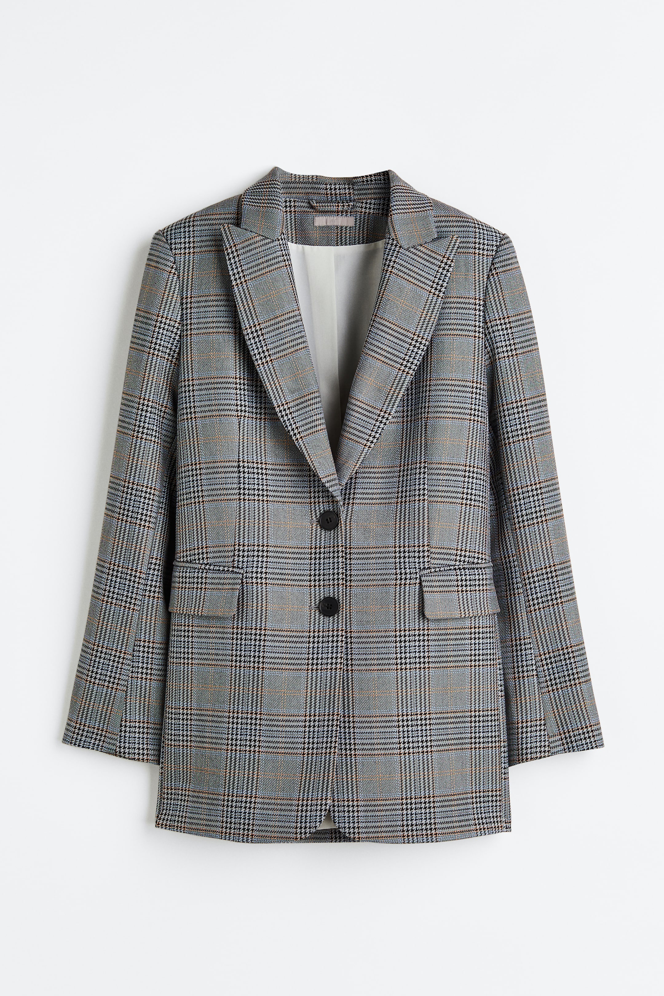 Sisley Blazer Donna A Maniche Lunghe 2DF052689 – Blu Navy Stampato, Collo A Bavero, Tasche E Ricami, In Poliestere-Lana, Versatile Per Ufficio E Serate