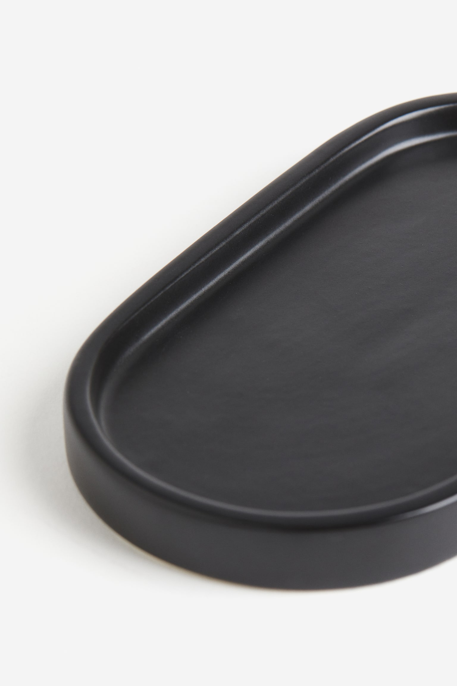 Stoneware tray - Black/Light beige - 4