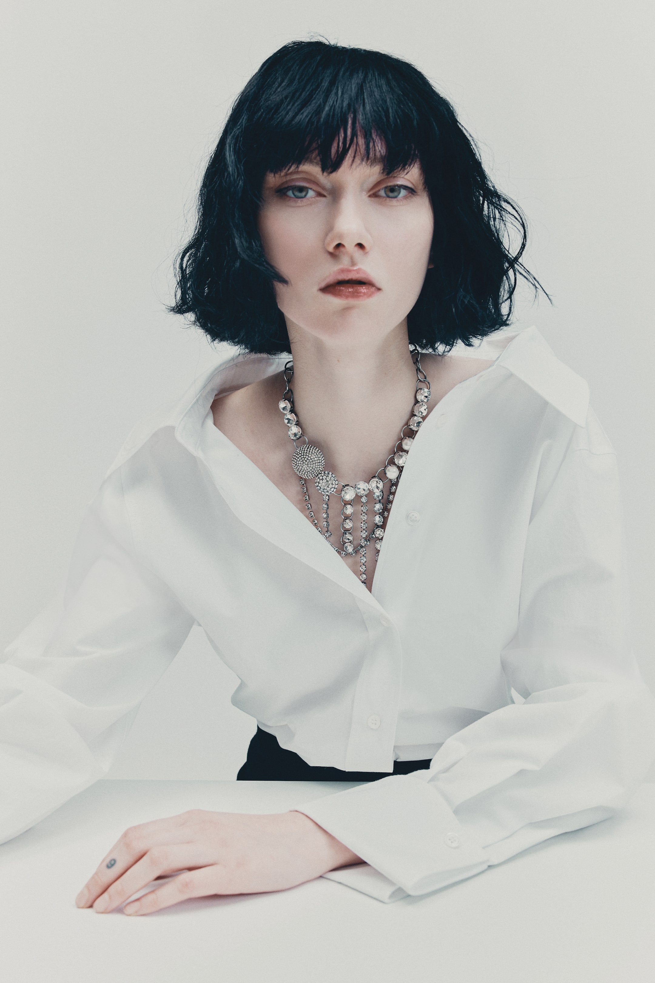 Zobrazit větší obrázek: Štrasový náhrdelník - Stříbrná - ŽENY | H&M CZ 1