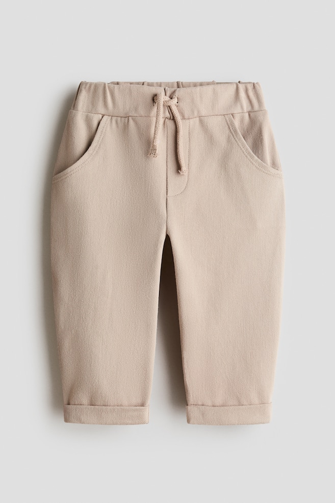 Denim-Look Pants - Light beige/Light denim blue/Dark gray - 1