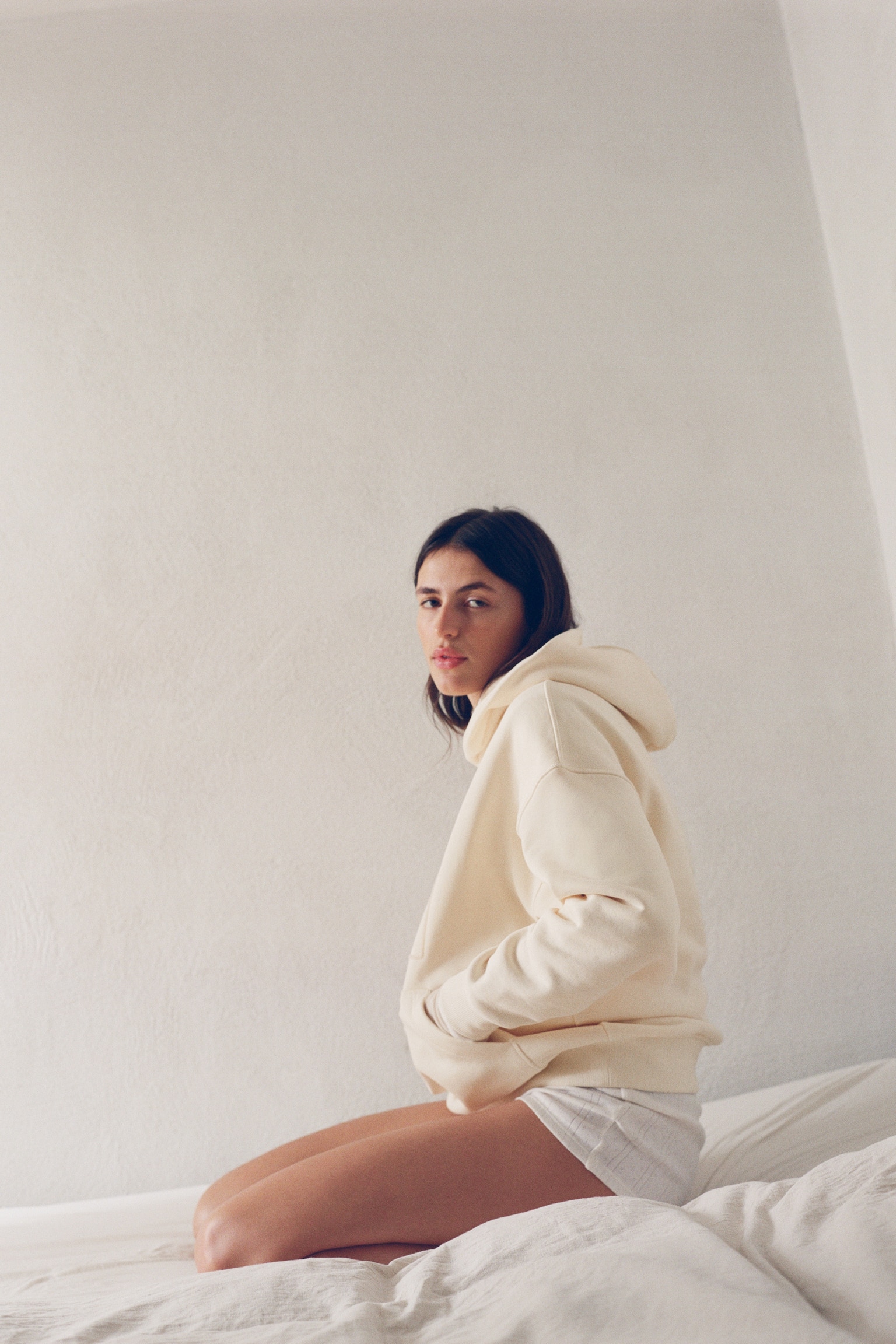 Sports hoodie with DryMove™ - Light yellow/Moss green/Collective Energies/Warm brown - 5