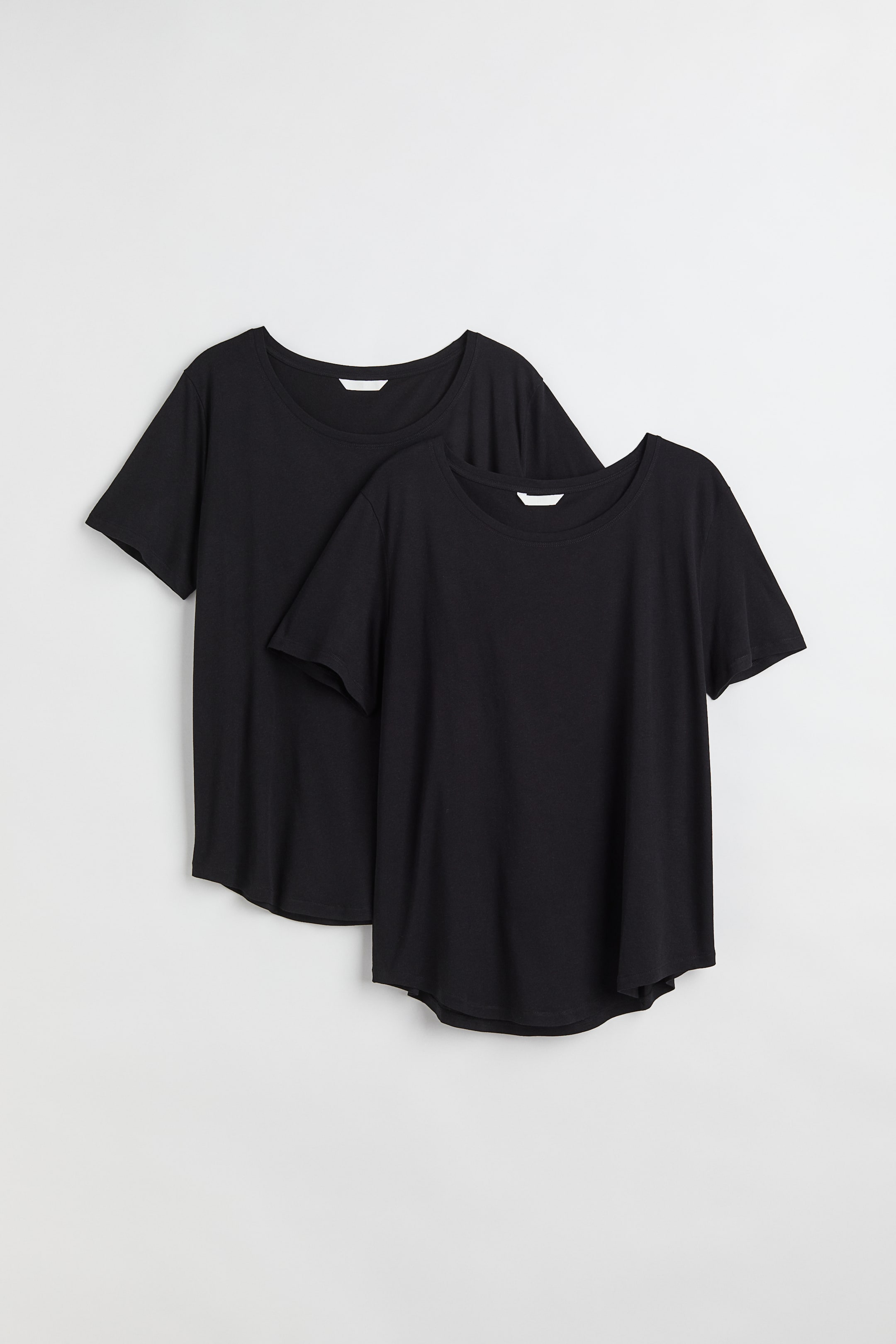 View larger image: H&M+ 2-pack T-shirts - Black - Ladies | H&M IN 1