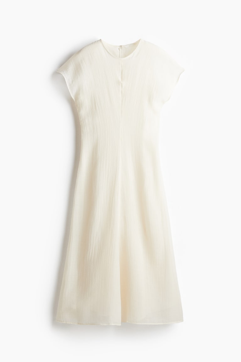 Women's Cream Linen-Blend Dress | H&M US Women's Cream Linen-Blend Dress | H&M US