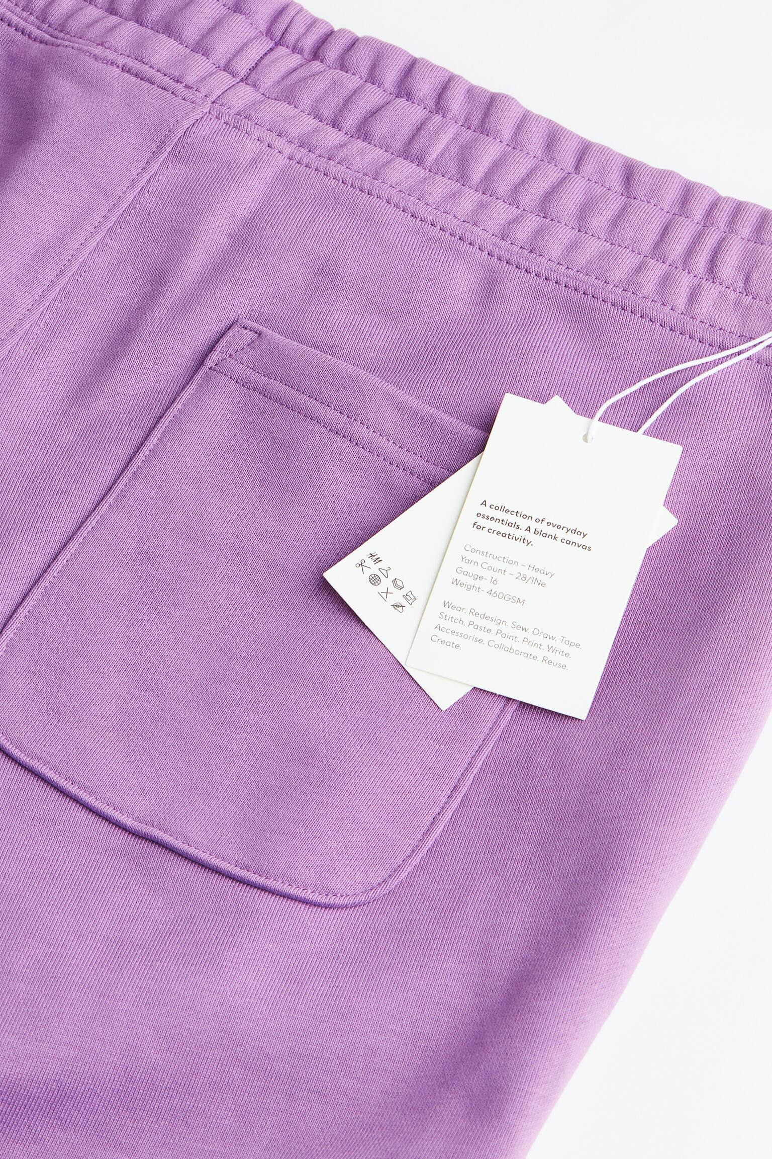 Relaxed Fit Cotton joggers - Deep lilac - 4