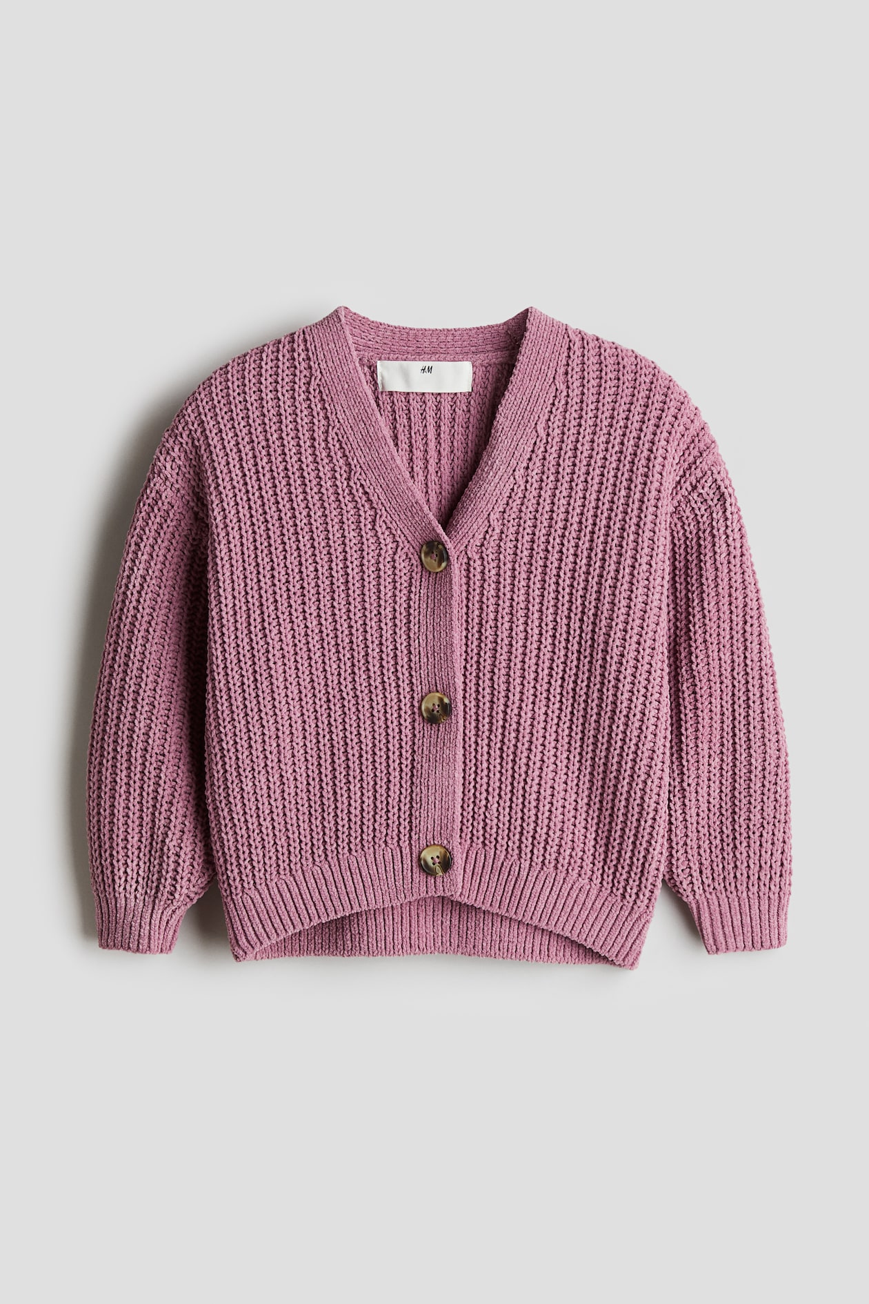 Dark dusty pink Oversized Cardigan for kids H&M CA
