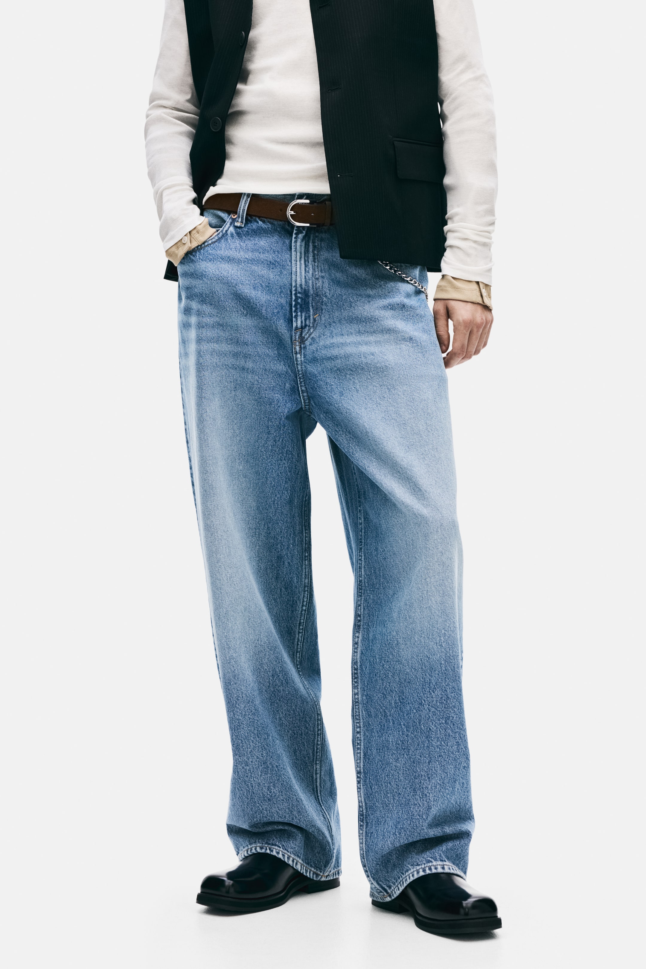 View larger image: Baggy Jeans - Denim blue - Men | H&M GB 4