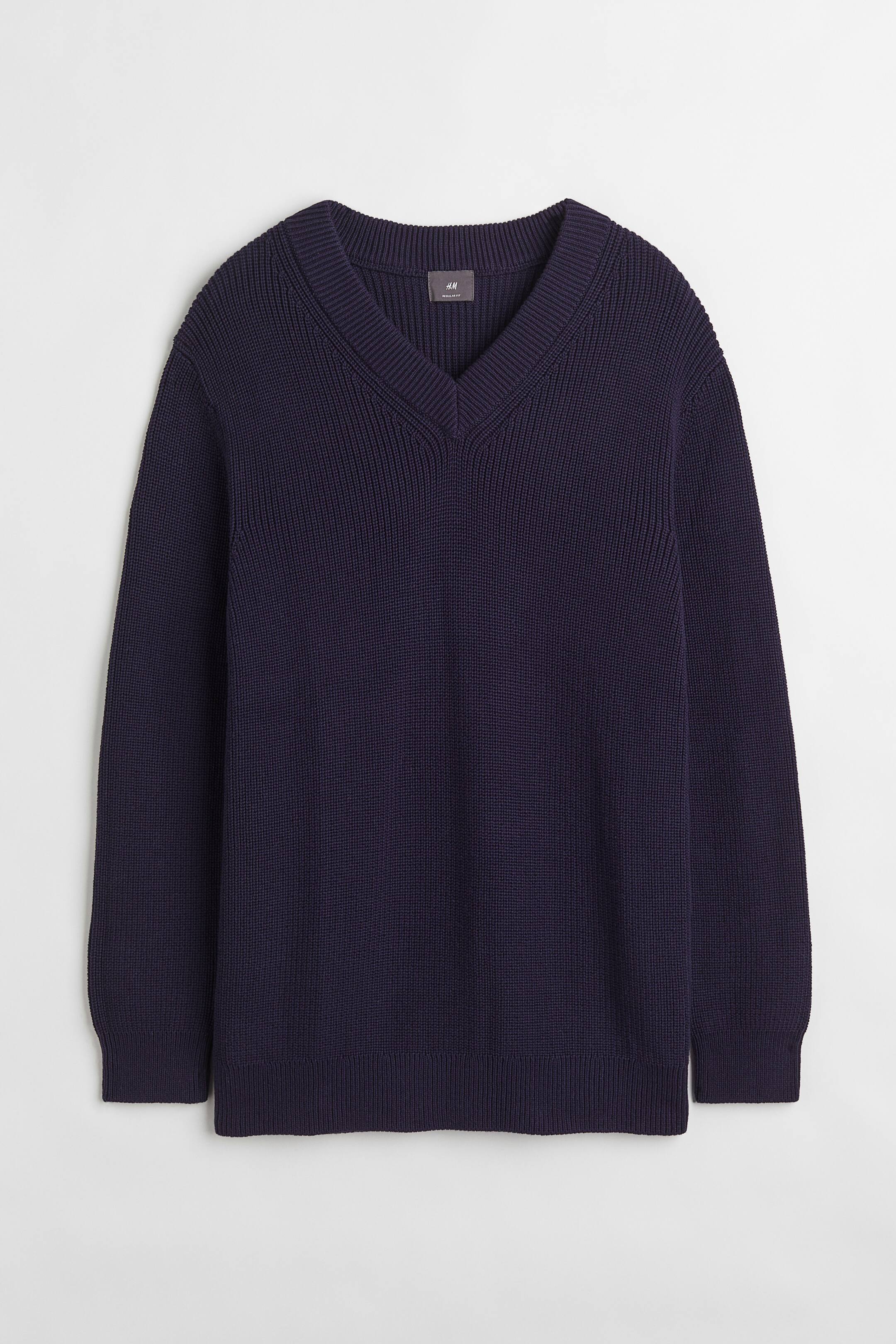 View larger image: Regular Fit V-neck jumper - Navy blue - Men | H&M 1