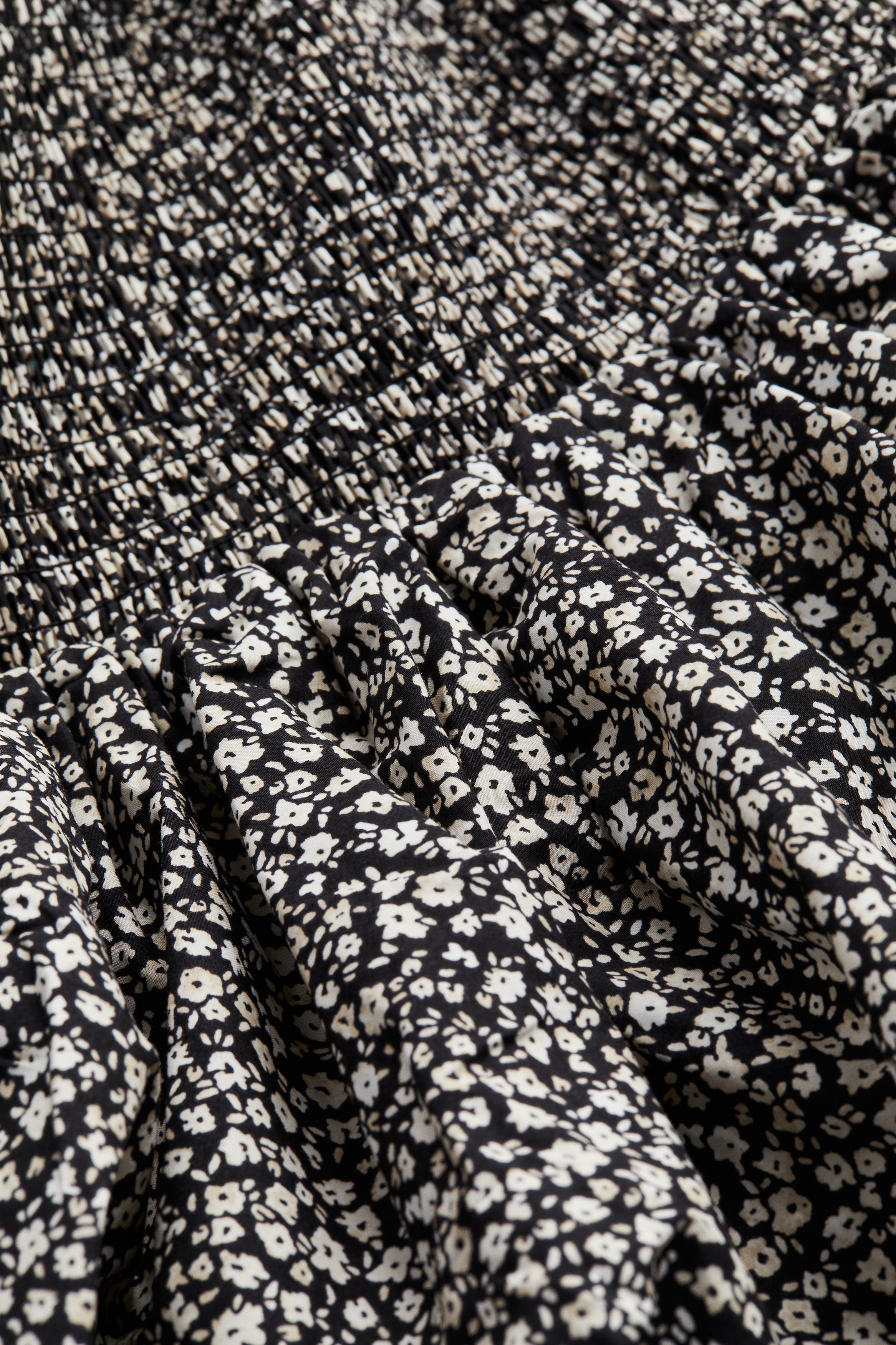 Smocked off-the-shoulder dress