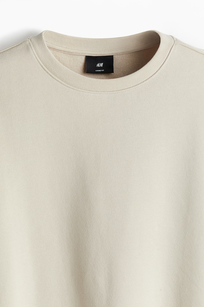 Loose Fit Sweatshirt-Light beige - 2