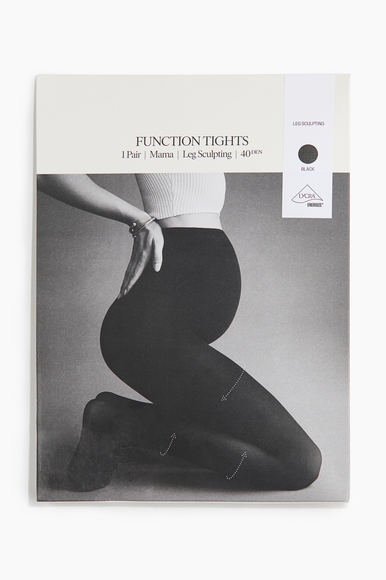 MAMA Leg Sculpt Hulahopke 40 dena Lycra® - Crna