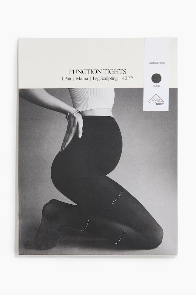 MAMA Leg Sculpt Tights 40 Denier with Lycra® - Black - 1