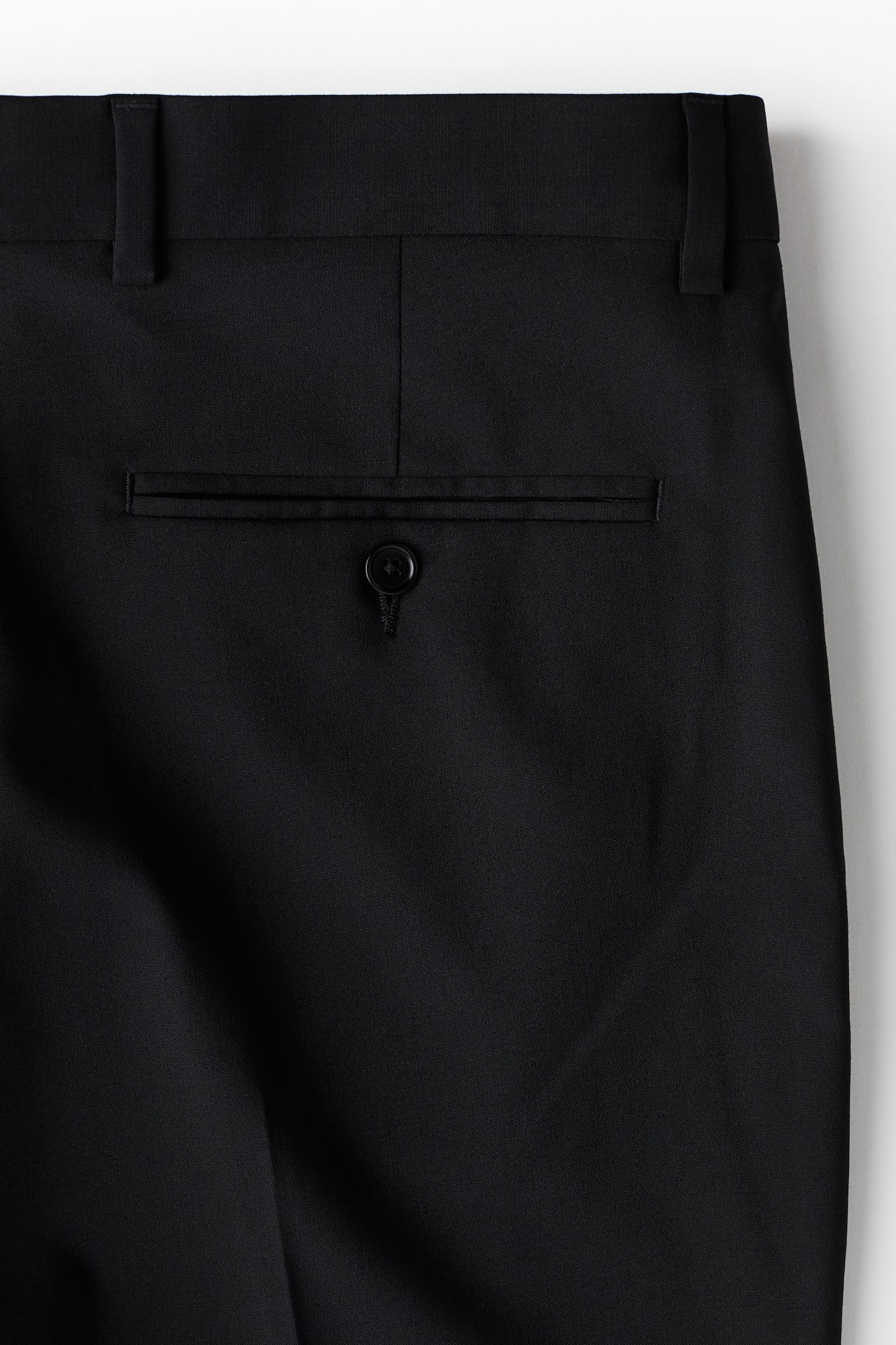 Slim Fit Wool-blend suit trousers - Black - 6