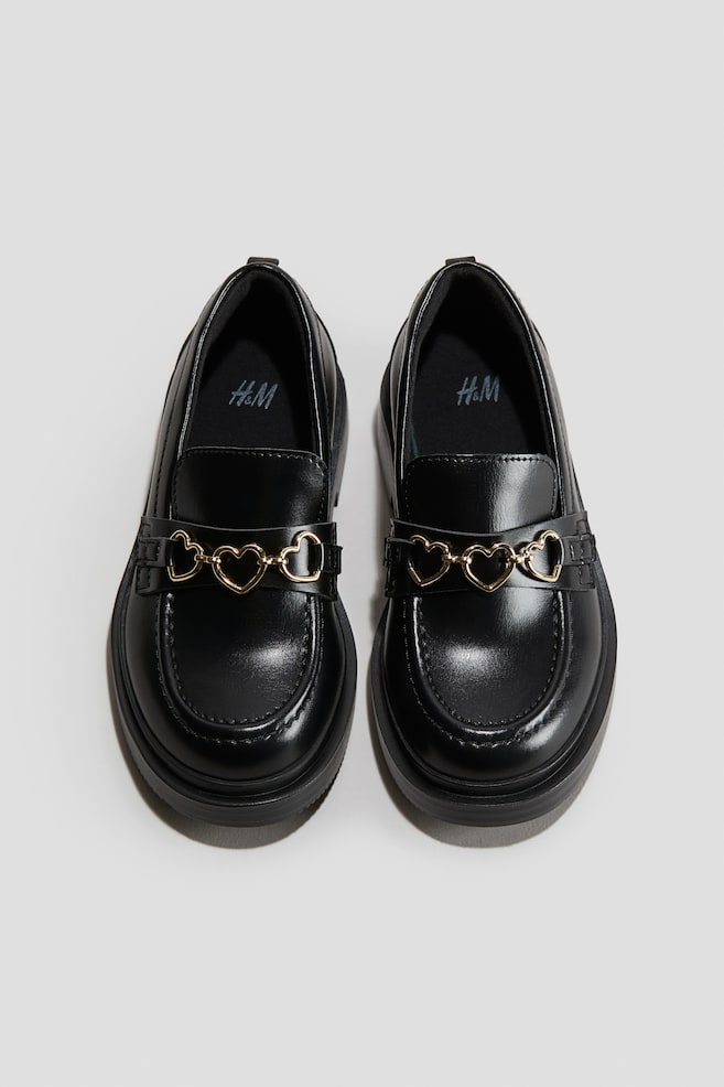 Loafers - Black/hearts - 1