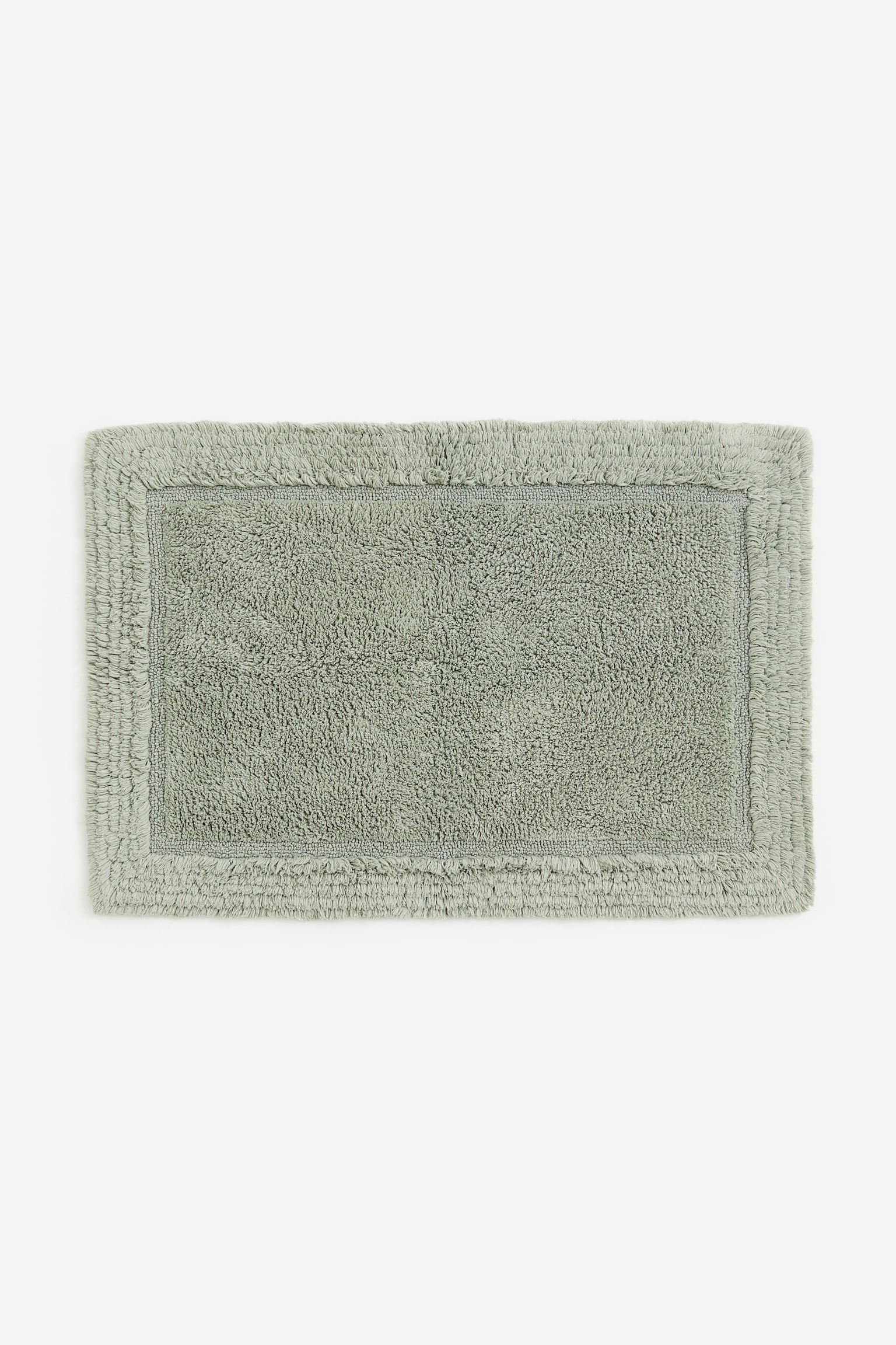 Tufted cotton bath mat - Light green/Light beige - 1