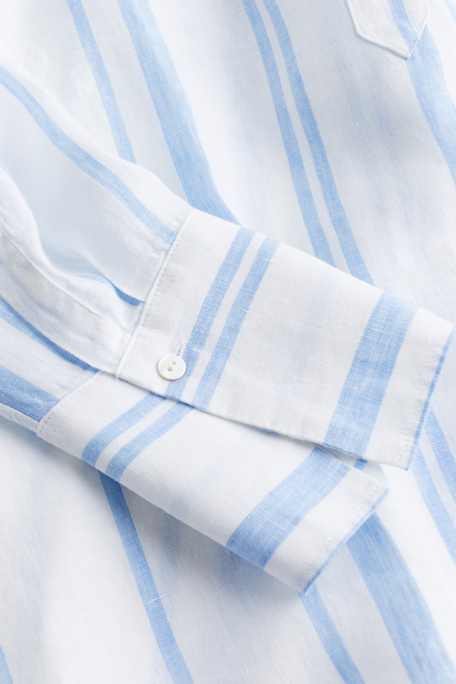 Popover Linen Shirt - White/Stripe/White/Stripe/White - 3