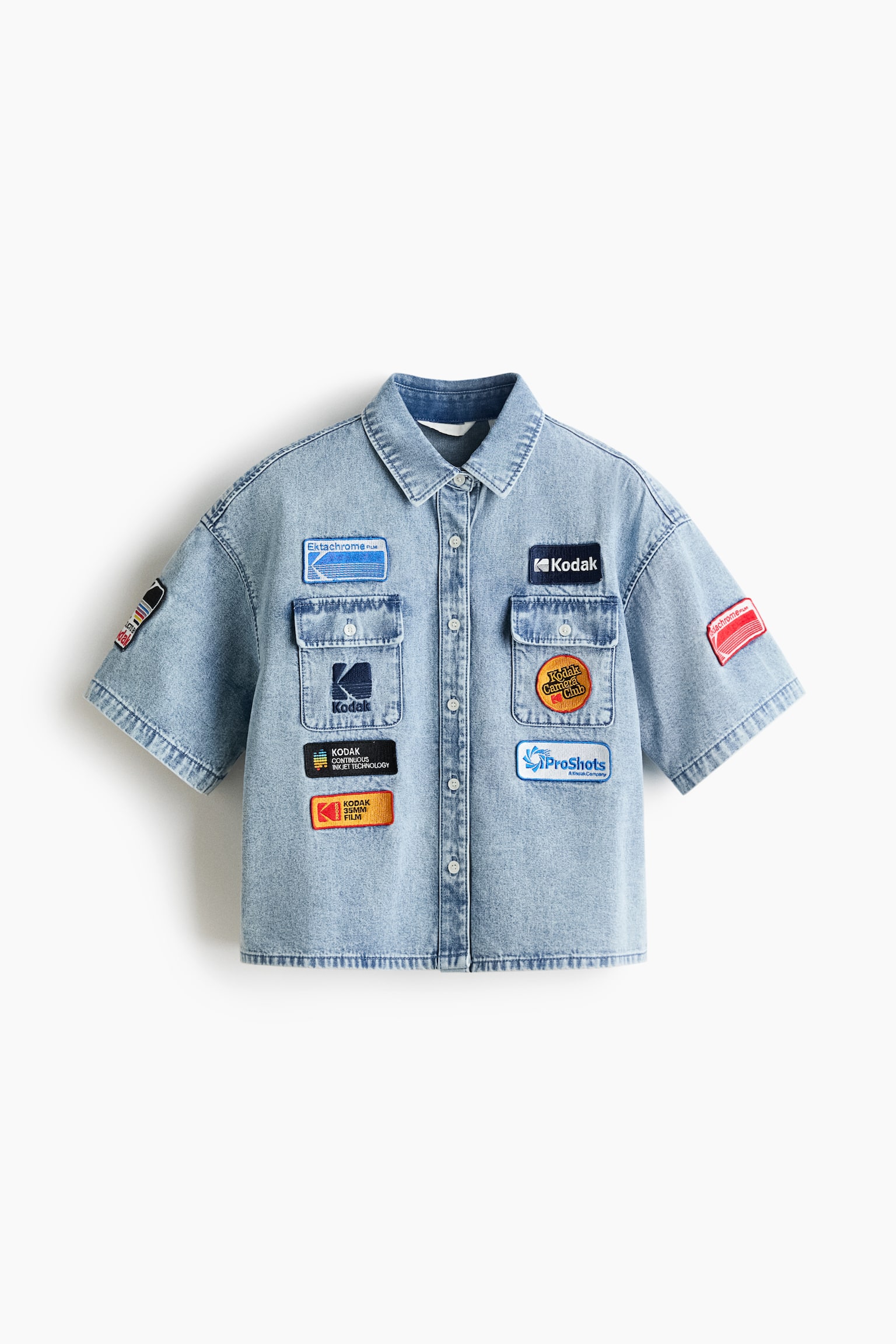 Appliquéd utility shirt - 1